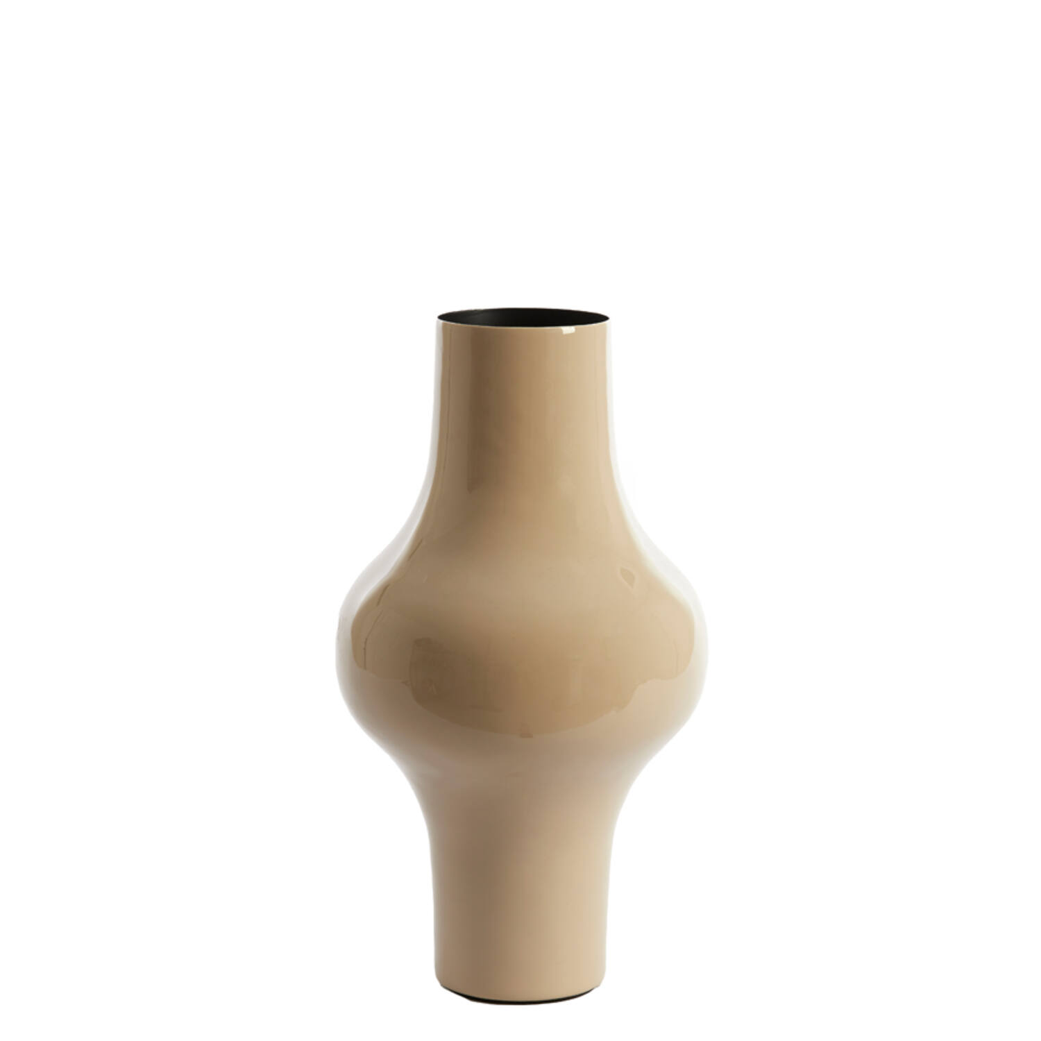 Vase deco Ø22x40 cm SINDO shiny taupe