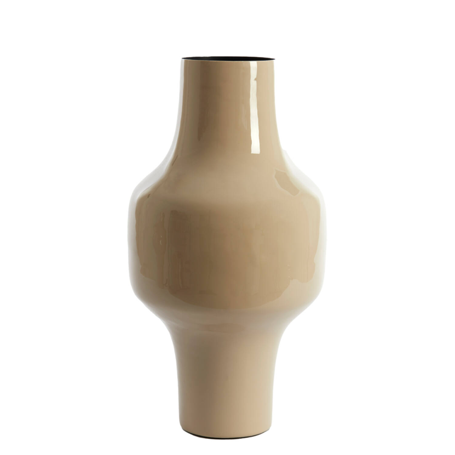 Vase deco Ø27x49 cm SINDO shiny taupe