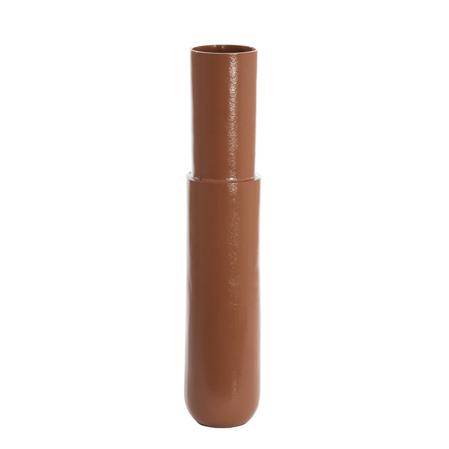 Vase deco Ø13x64 cm ASEGO shiny terra-brown