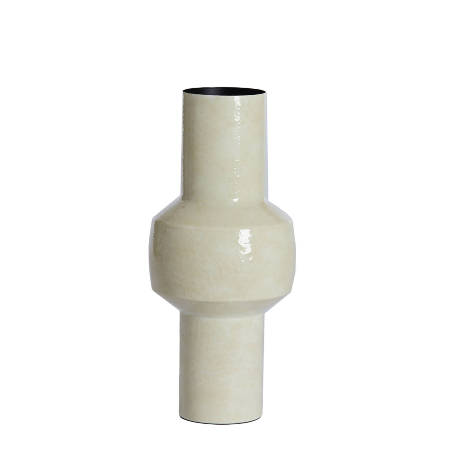 Vase deco Ø18x42 cm SENUMA shiny cream