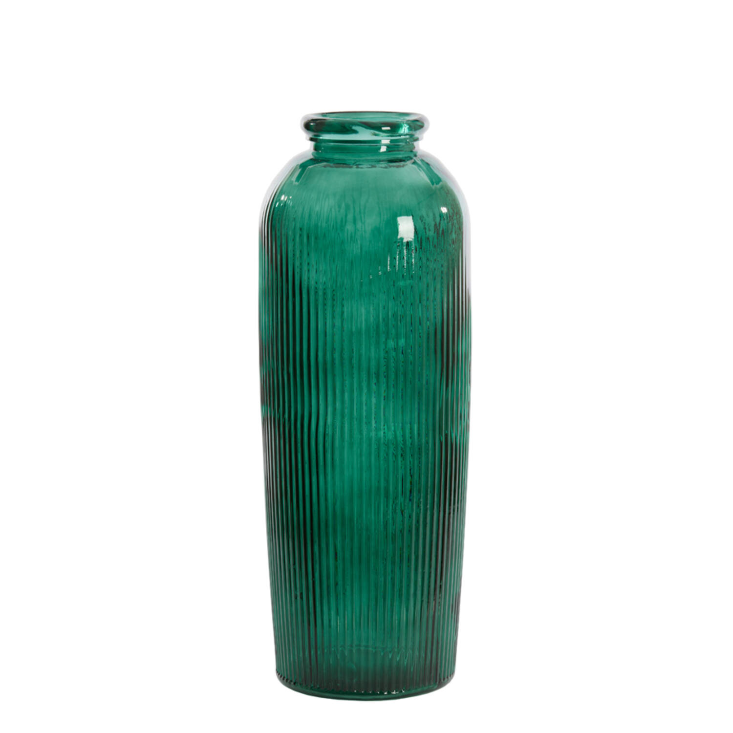 Vase Ø30x70 cm CAMPOS glass dark green