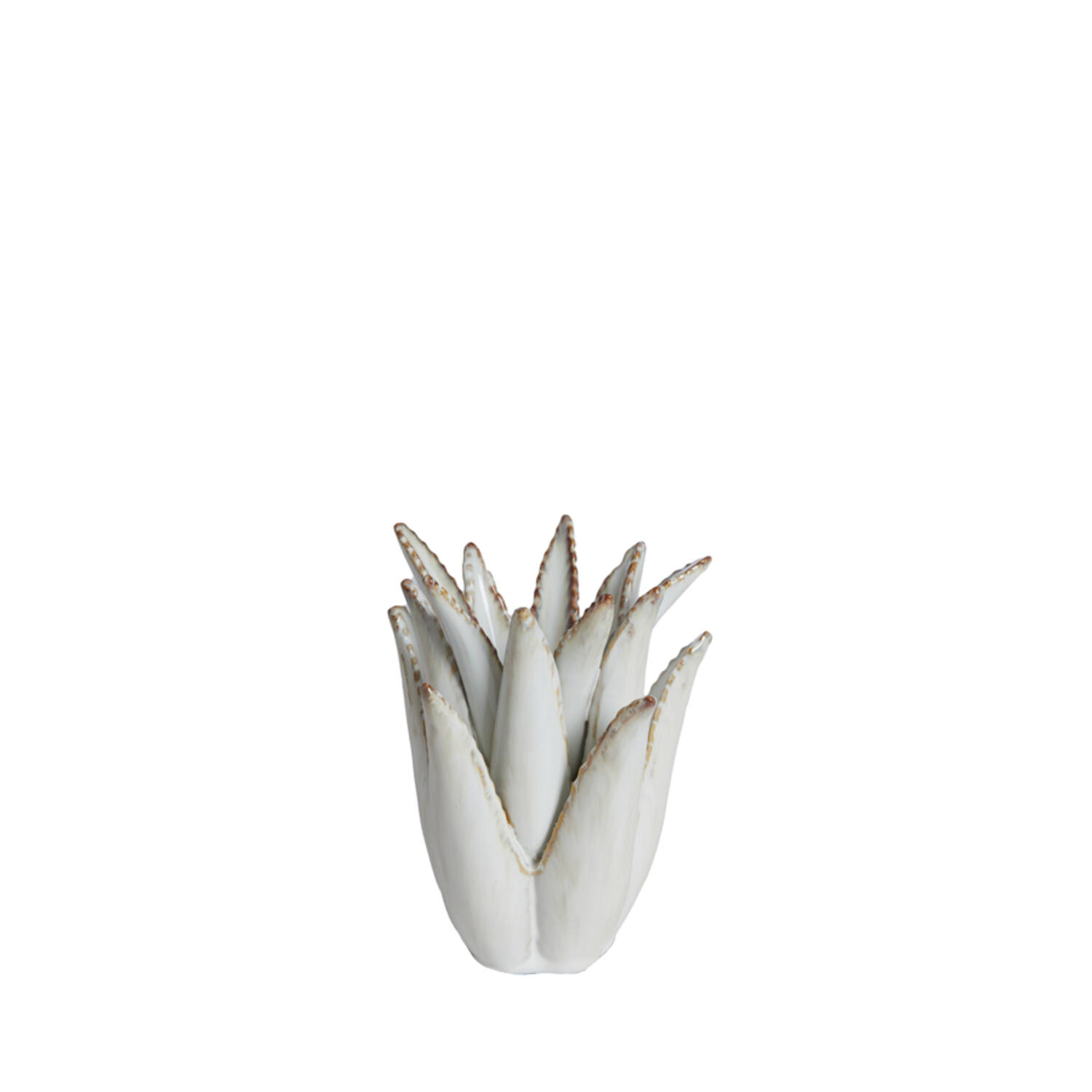 Candle holder Ø13x16 cm CACTUS ceramics cream