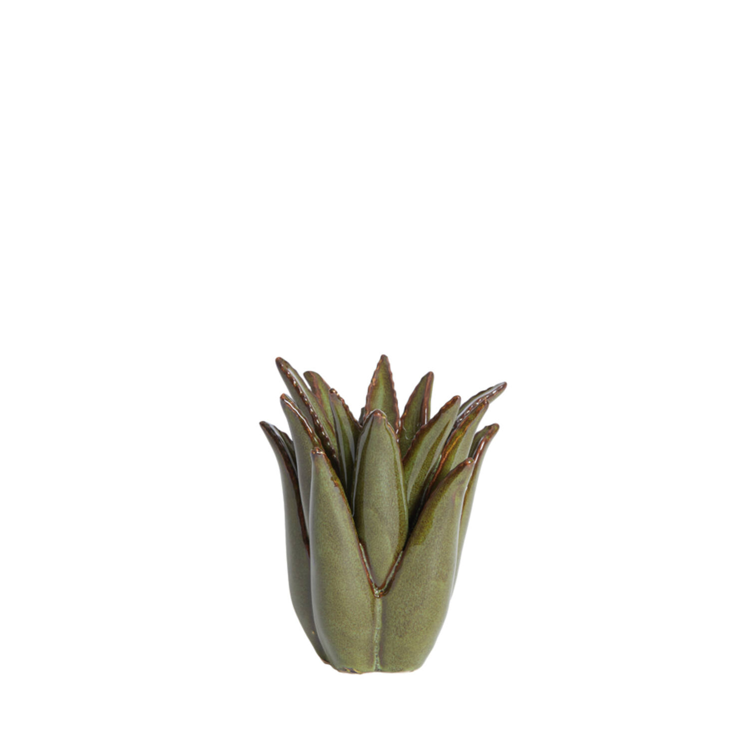 Candle holder Ø13x16 cm CACTUS ceramics dark green