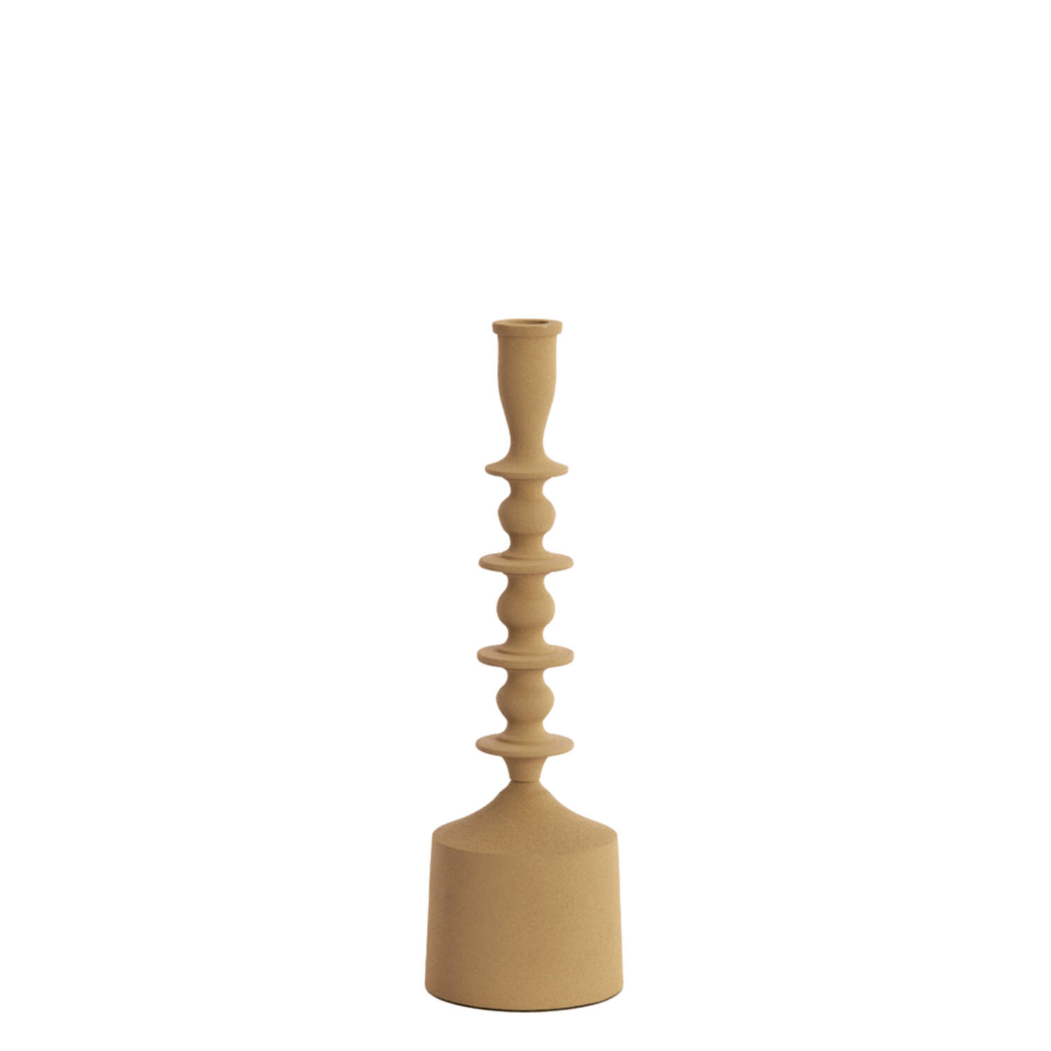 Candle holder Ø10x34,5 cm MERAKO matt beige