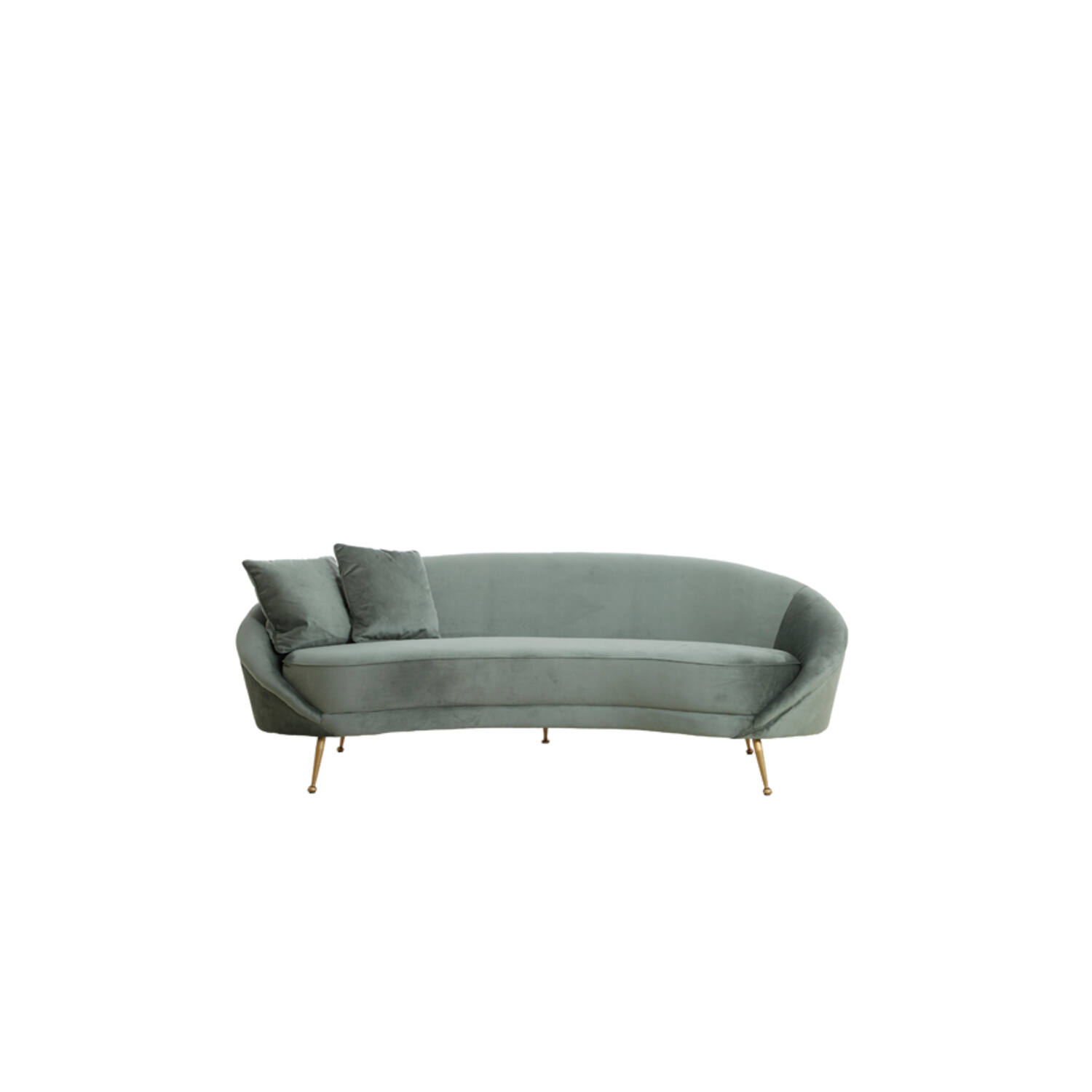 Sofa 221x102x80 cm HAZEL olive green+bronze