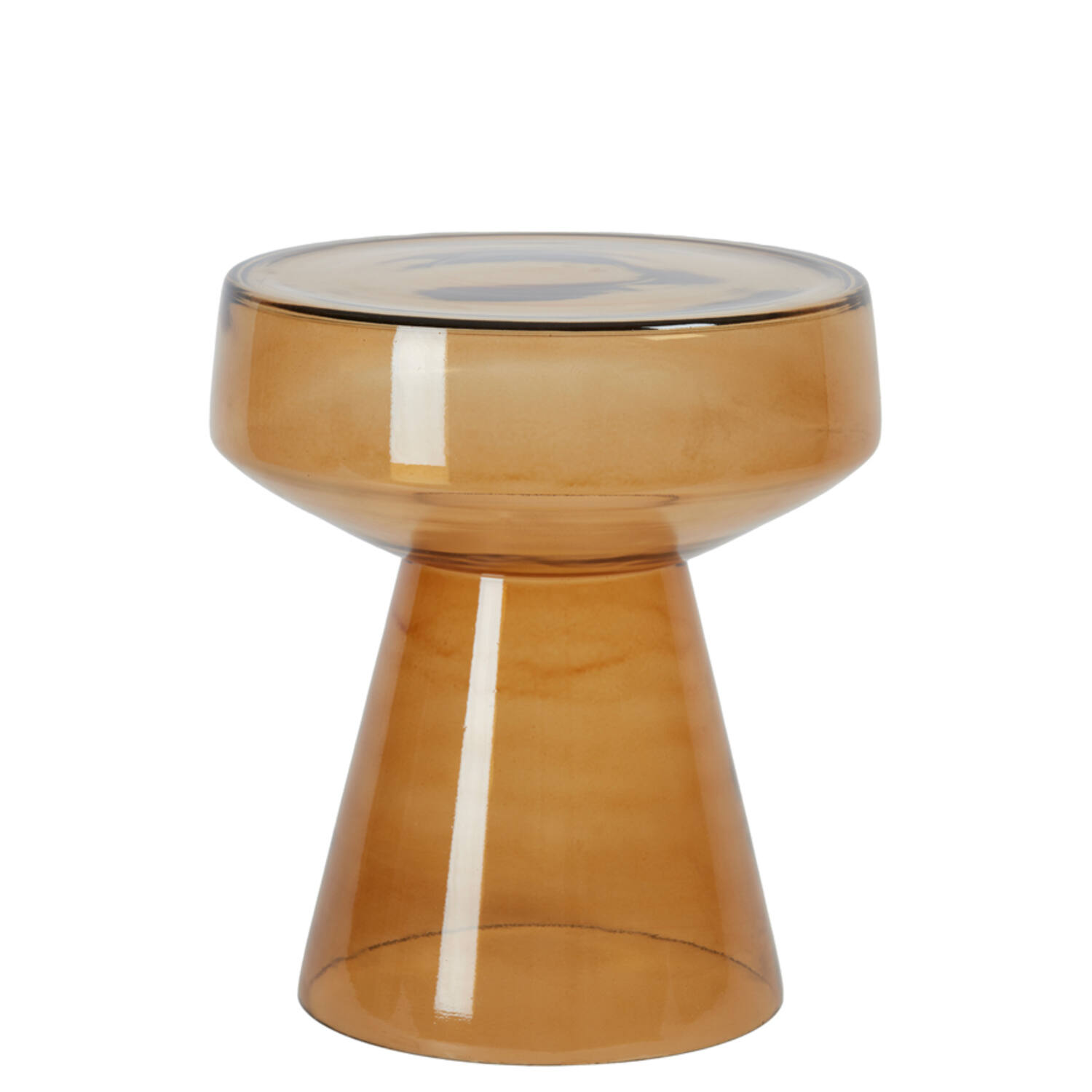 Side table Ø37x44 cm DAKWA glass ocher yellow