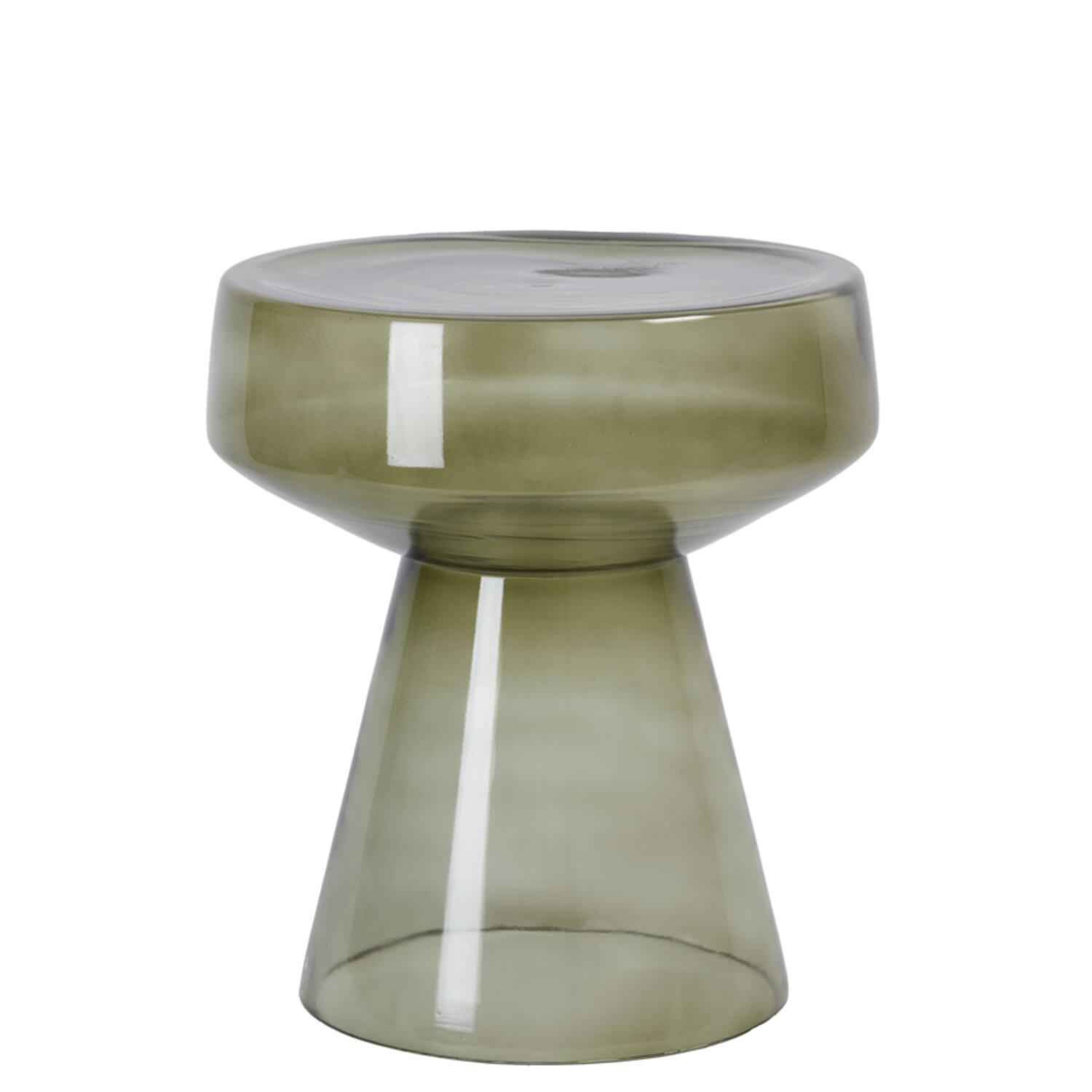 Side table Ø37x44 cm DAKWA glass grey green