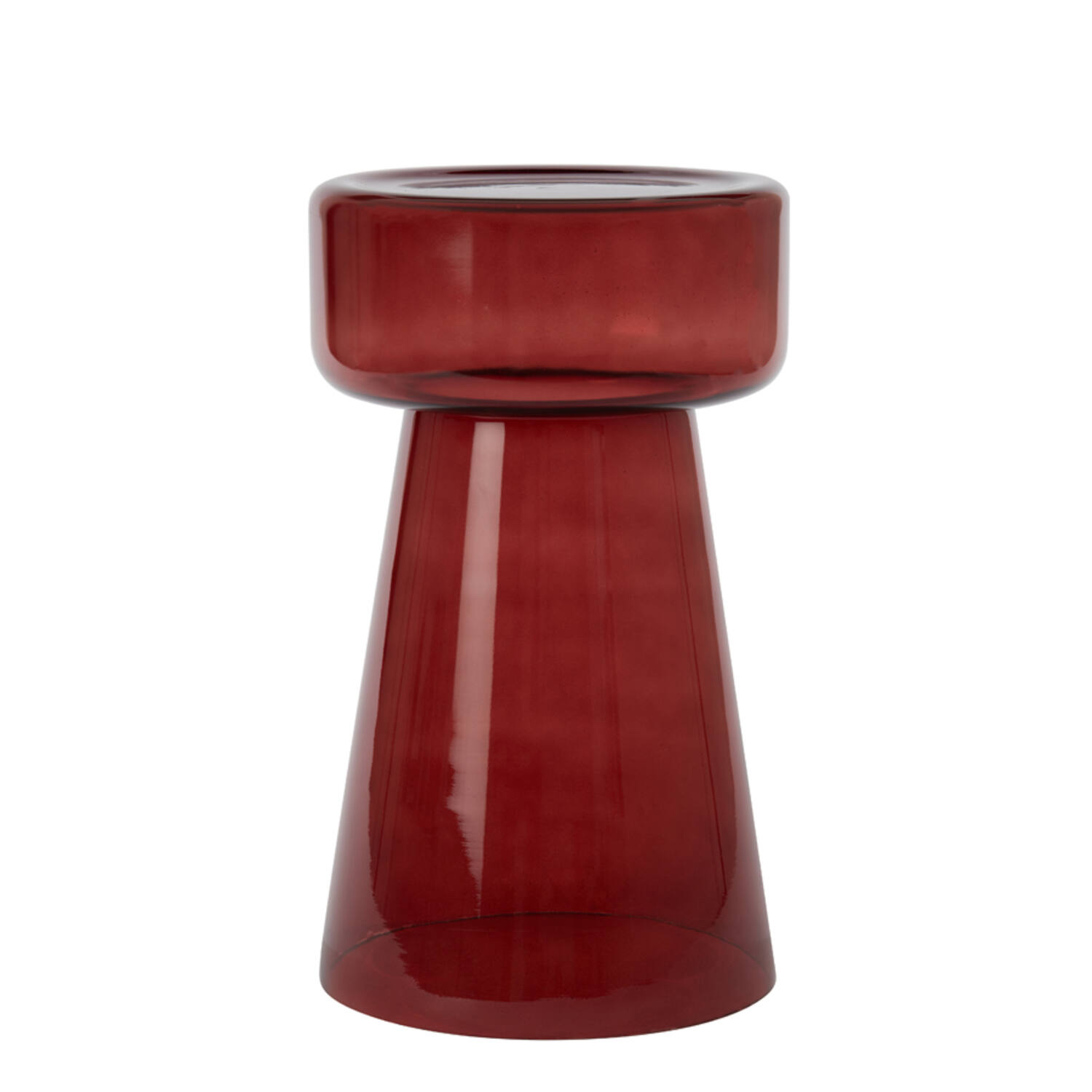 Side table Ø30x50 cm DAKWA glass burgundy