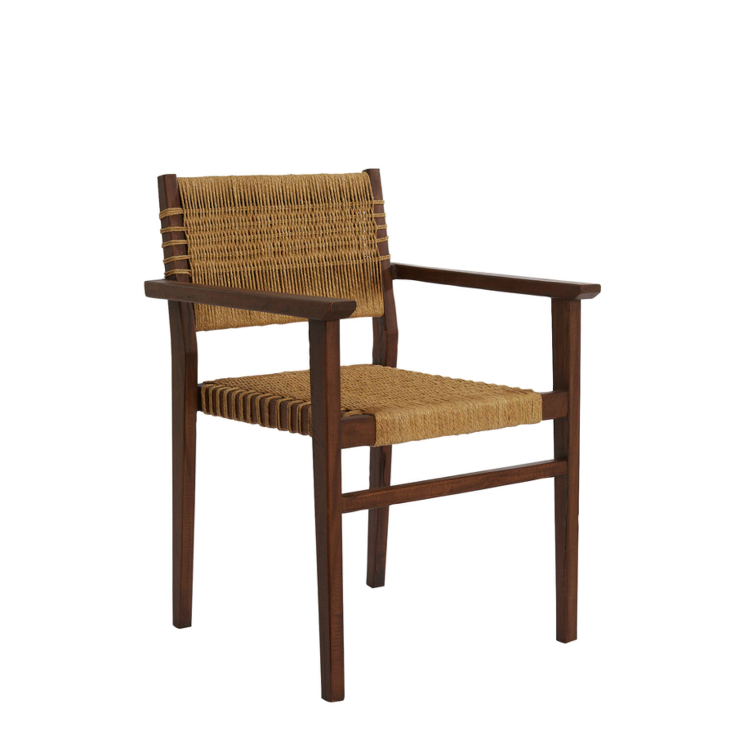 Chair 57x57x82,5 cm JOELLA wood dark brown+natural