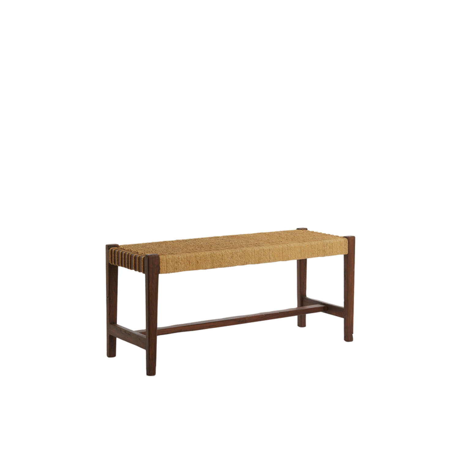 Bench 110x34,5x46 cm PACO wood dark brown+natural