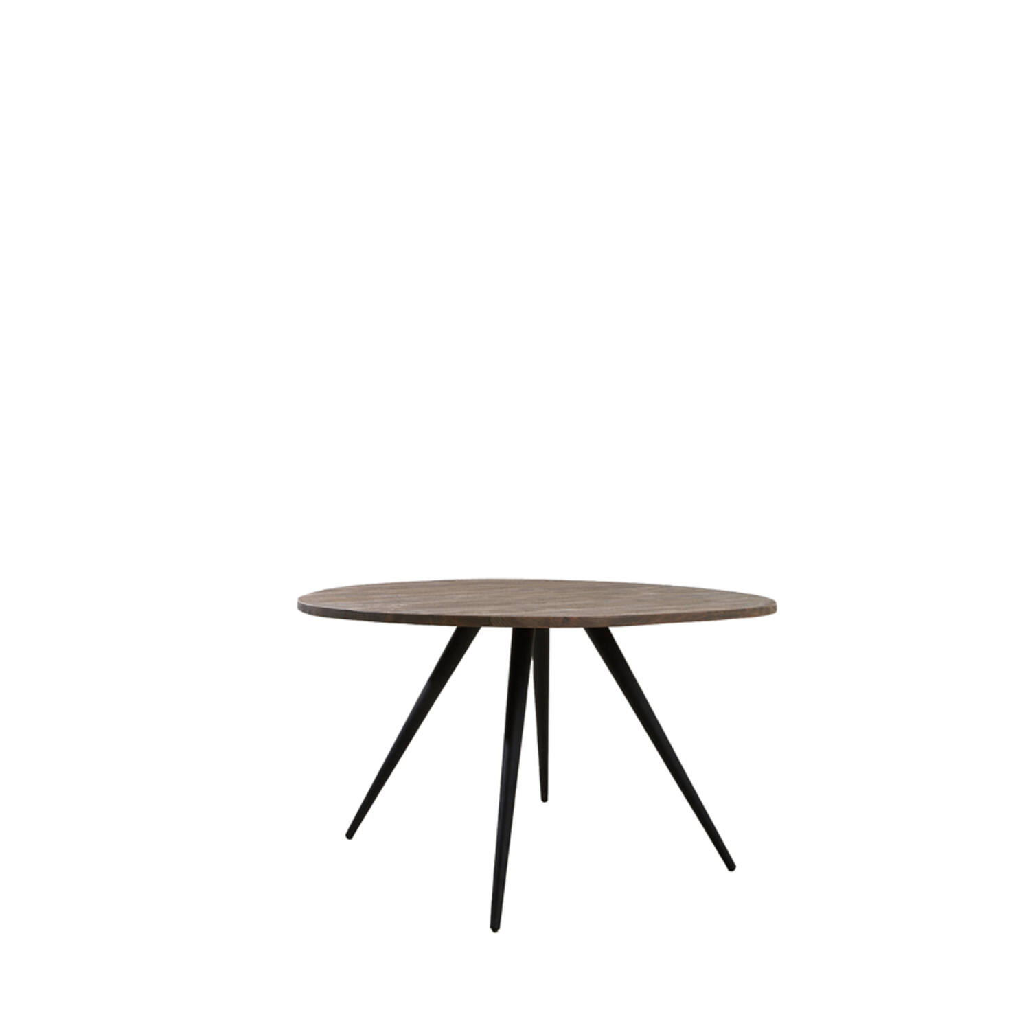 Dining table Ø120x76 cm TURI acacia wood dark brown-black