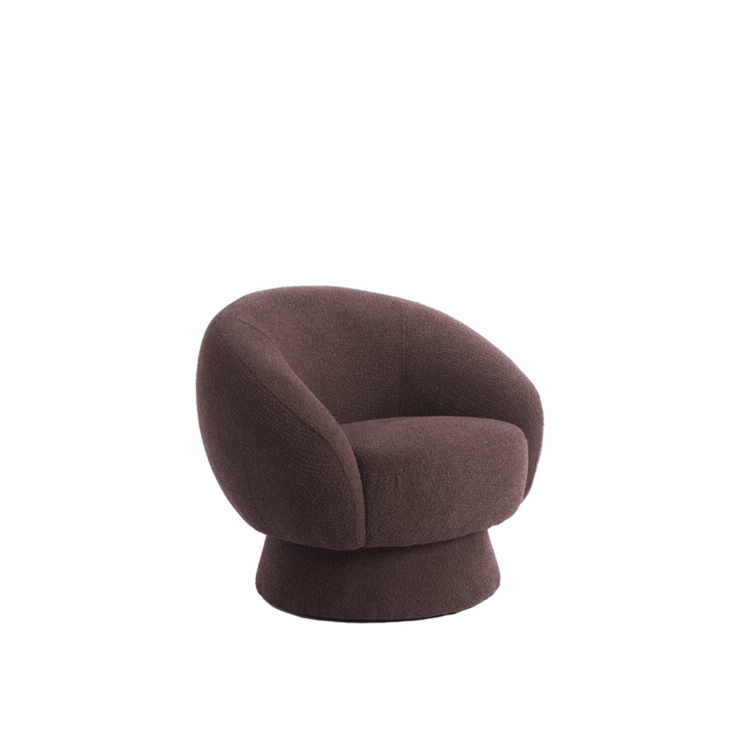 Chair 92x82x77 cm AVORIA bouclé dark brown