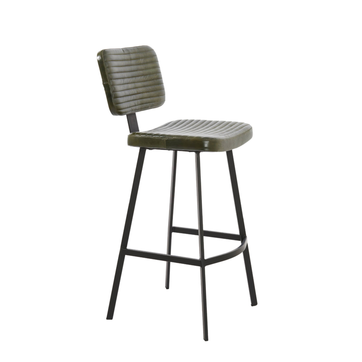 Bar chair 50x45x103 cm MASANA leather green+black