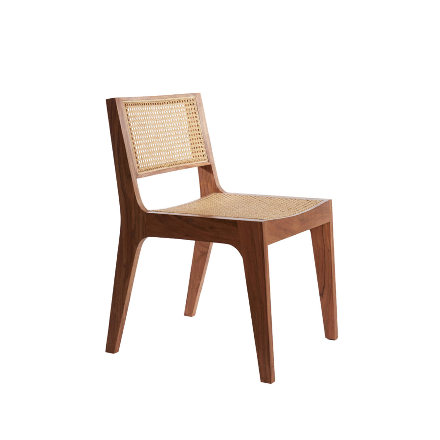 Chair 52,5x49x77,5 cm MELAKY wood brown+webbing natural