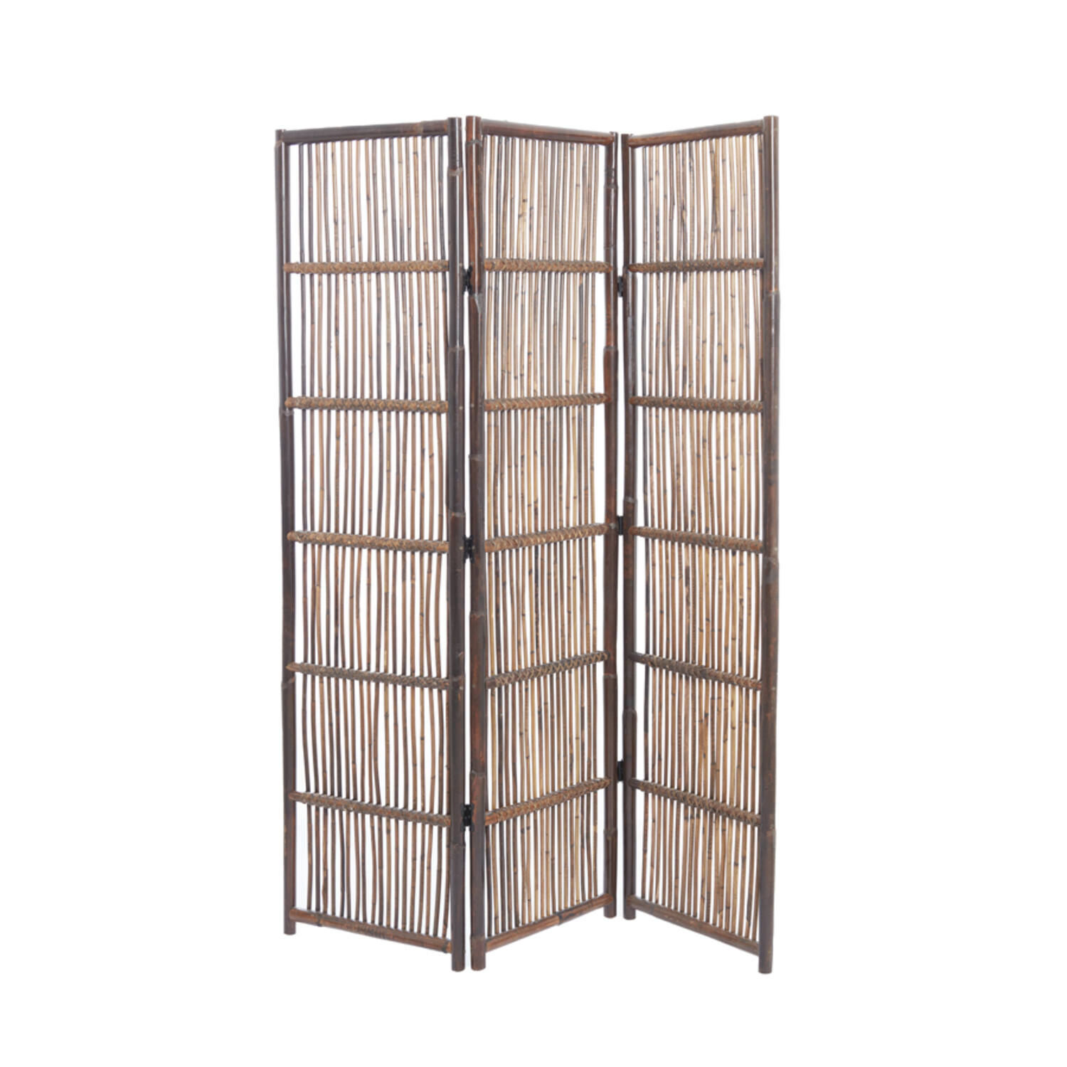 Room divider 124x40x184 cm HERMIEN rattan brown