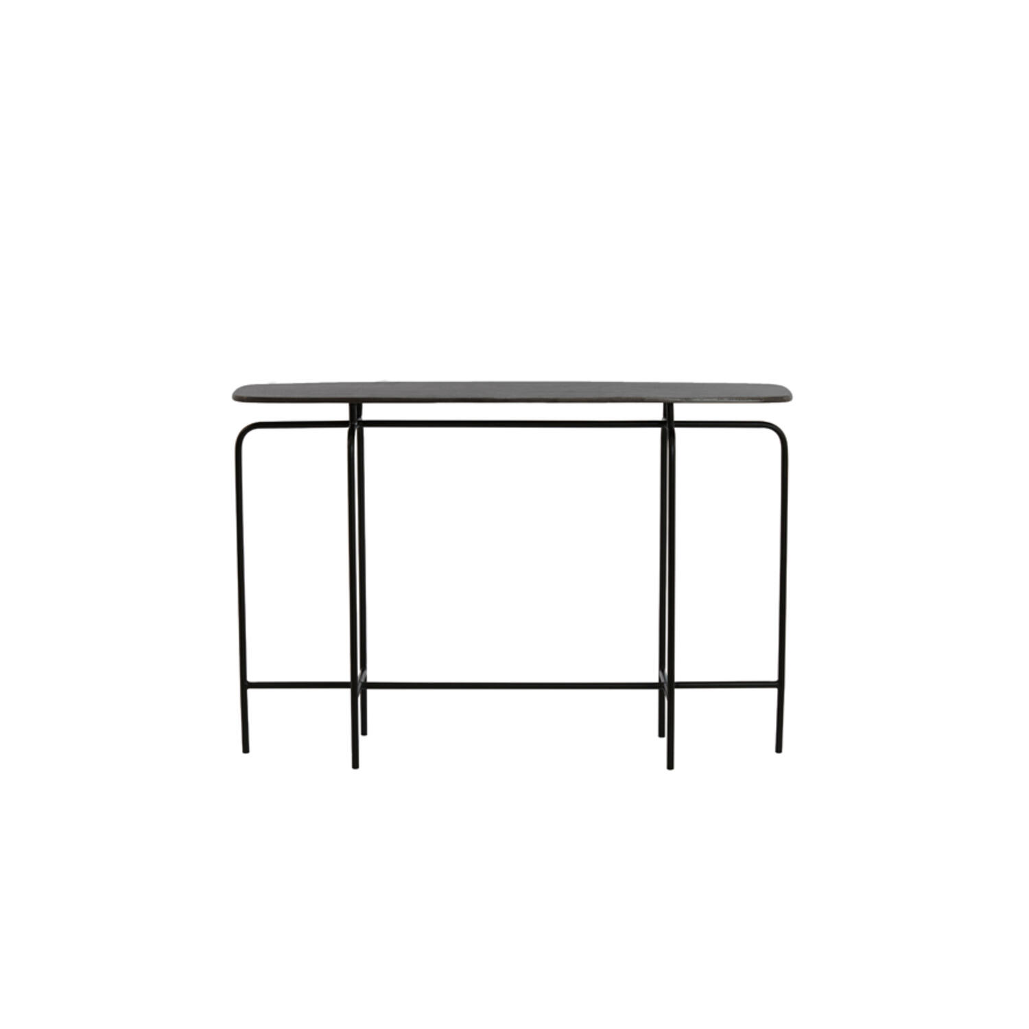 Console 120x30x80 cm ZAPALA antique black-matt black