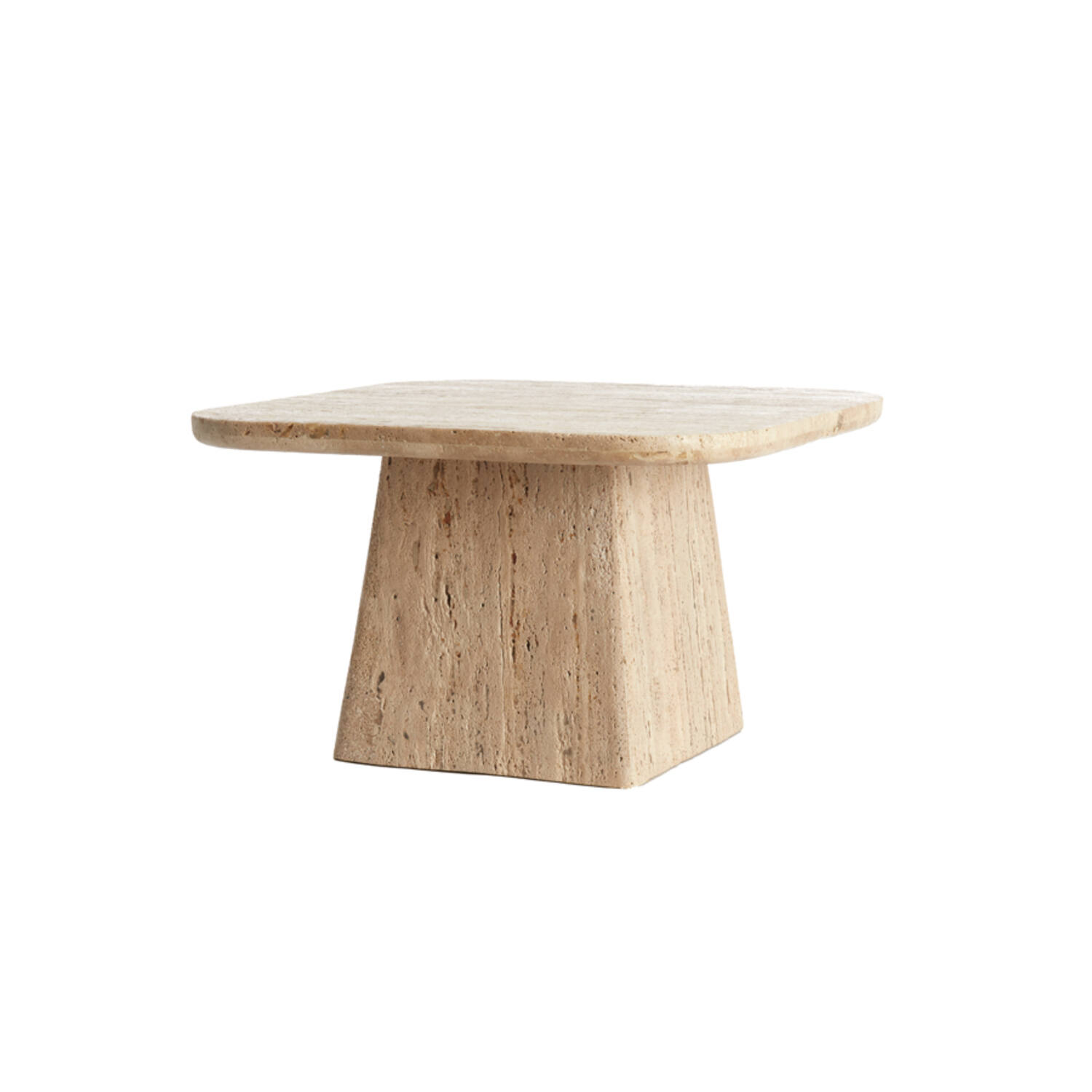 Coffee table 60x60x36 cm KEPAMI travertine sand