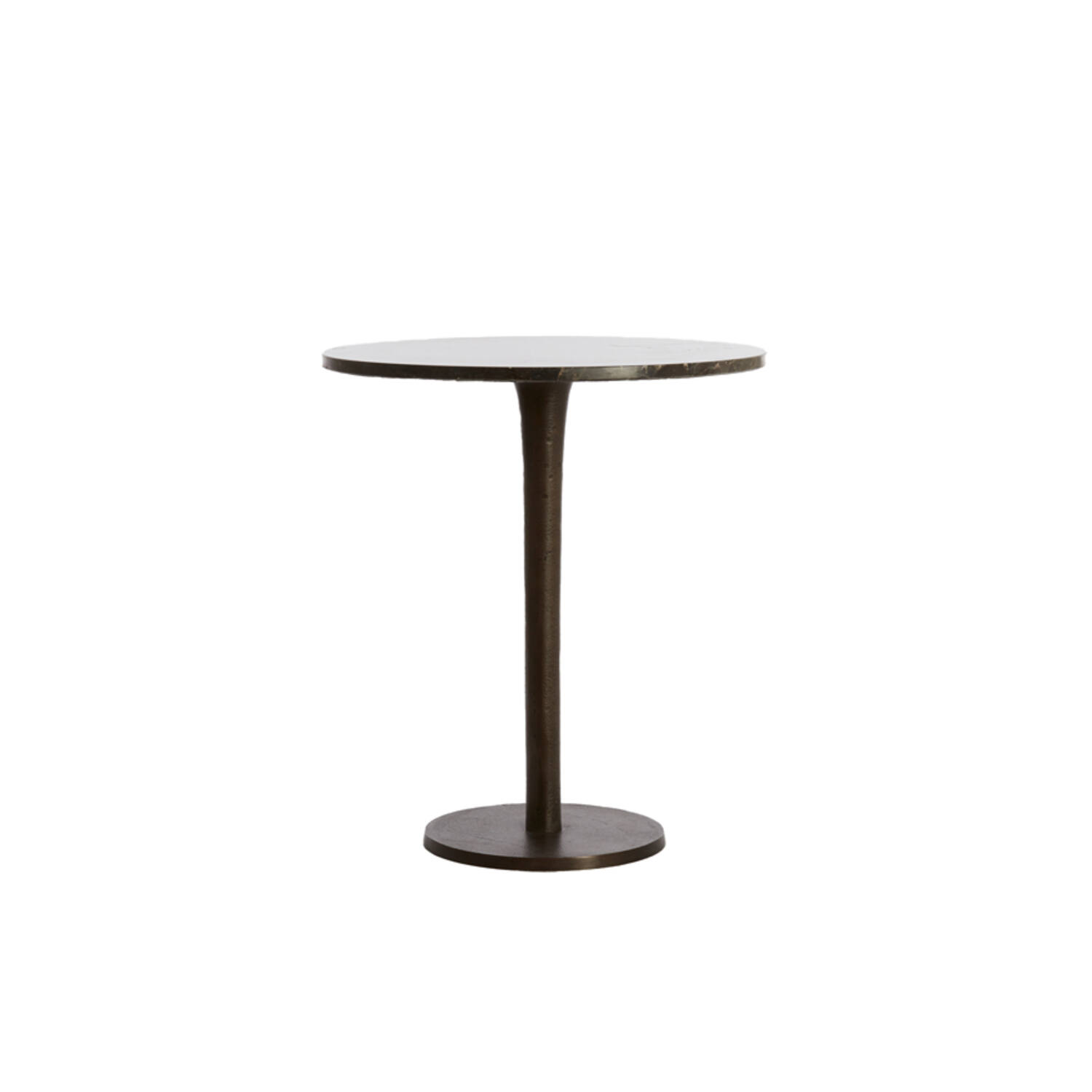 Side table Ø48x53 cm PAZO dark brown marble+dark brown