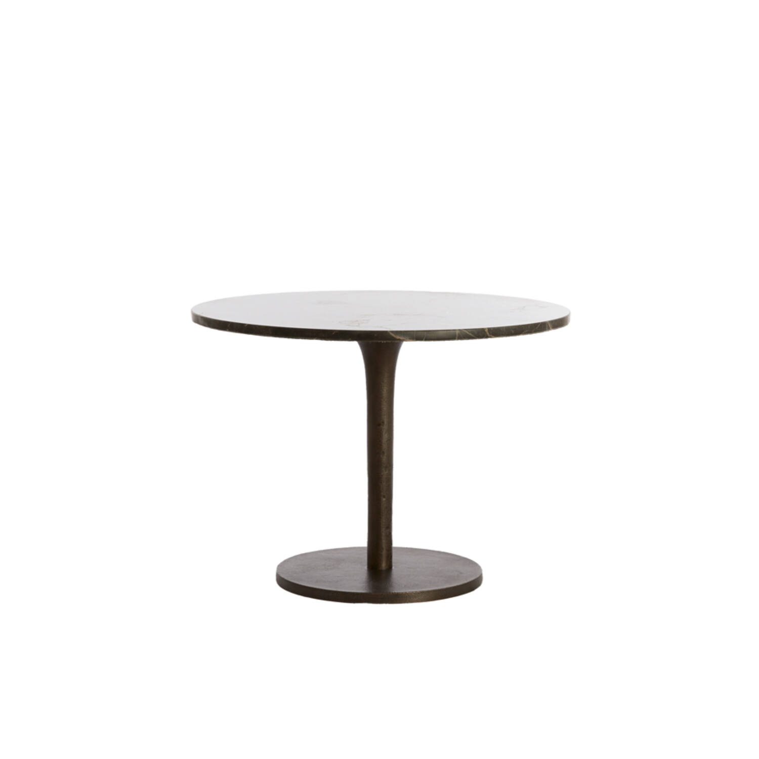 Side table Ø61x41 cm PAZO dark brown marble+dark brown