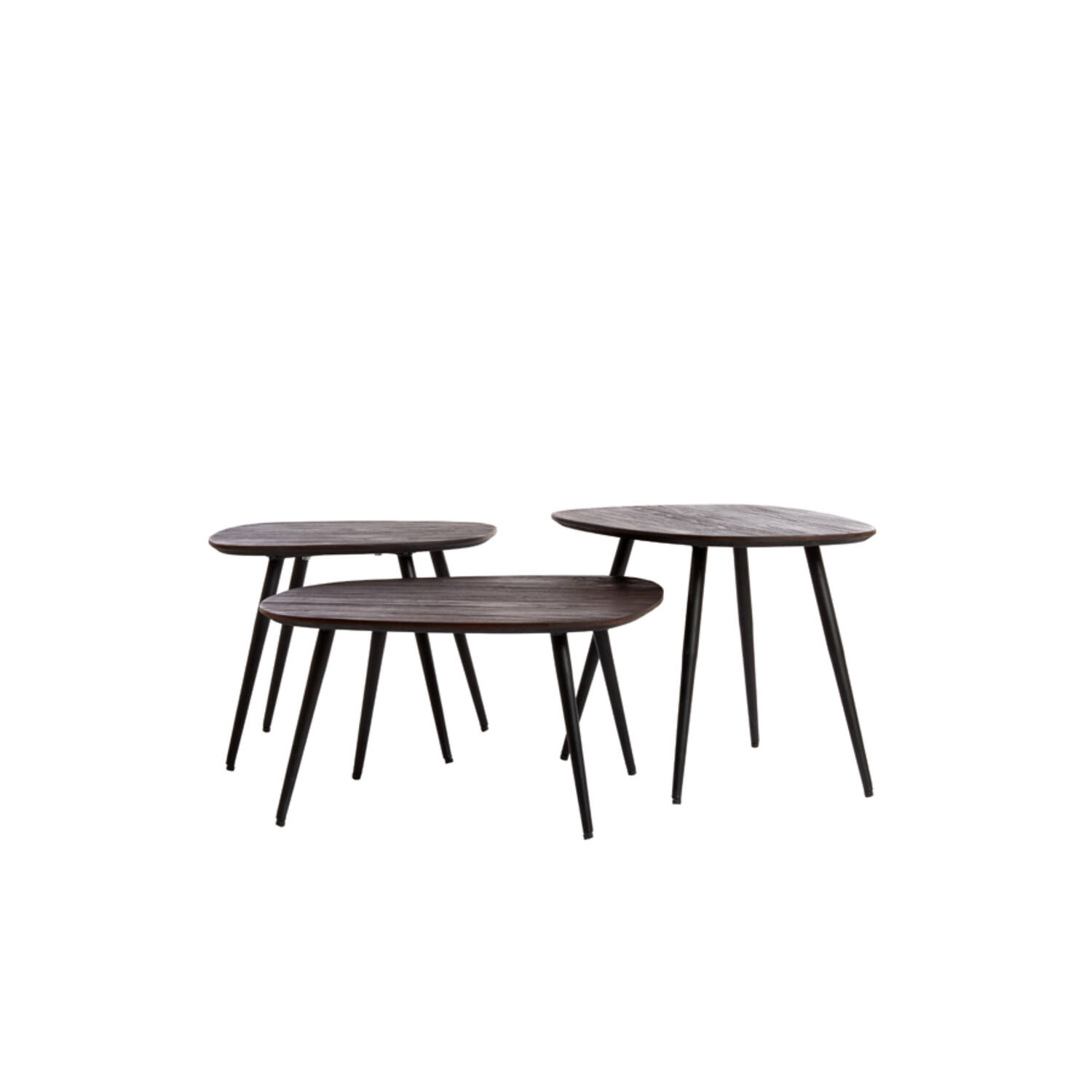 Coffee table S/3 max 62x42x38 cm VIEJO wood brown