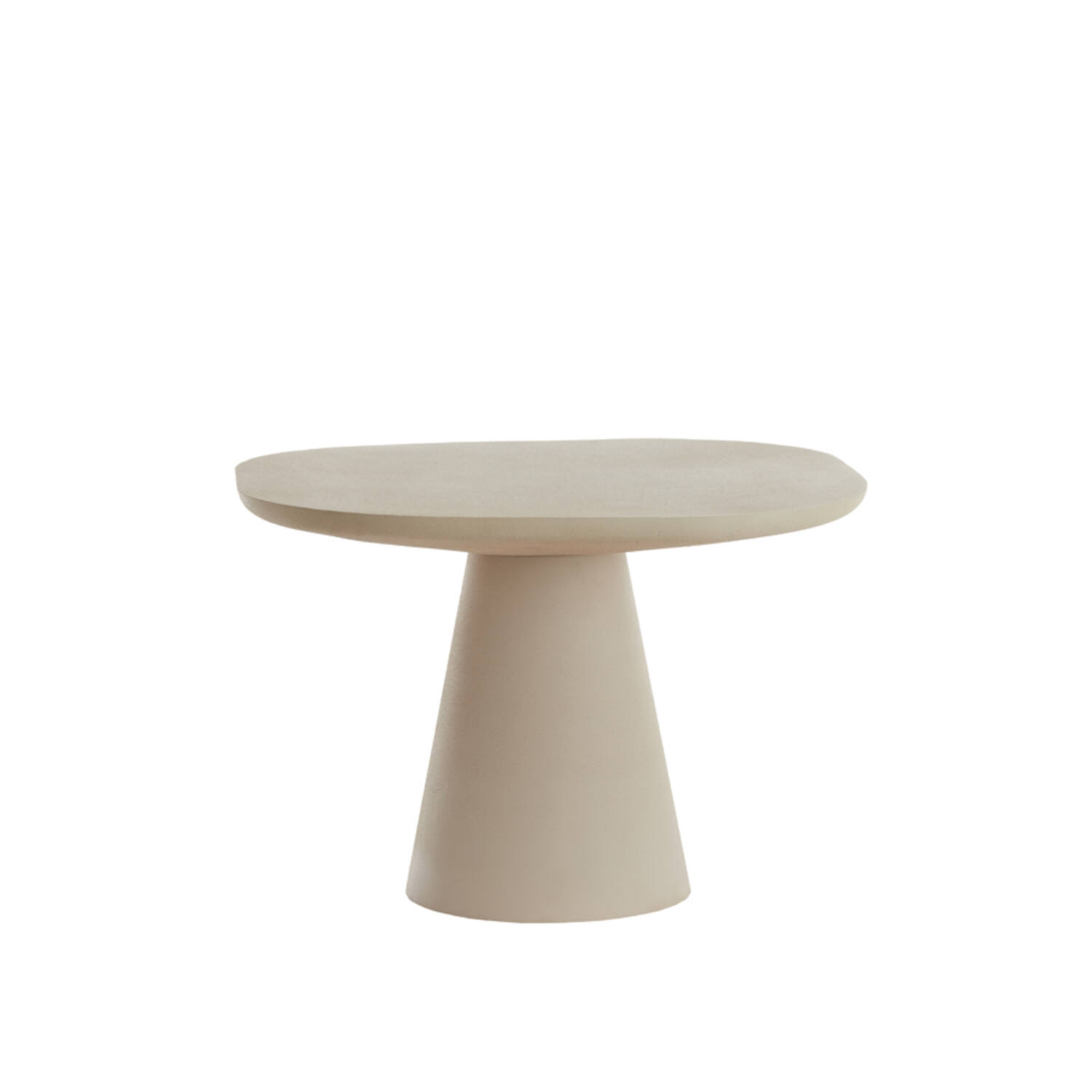 Side table 60x60x41 cm ABALA matt cream