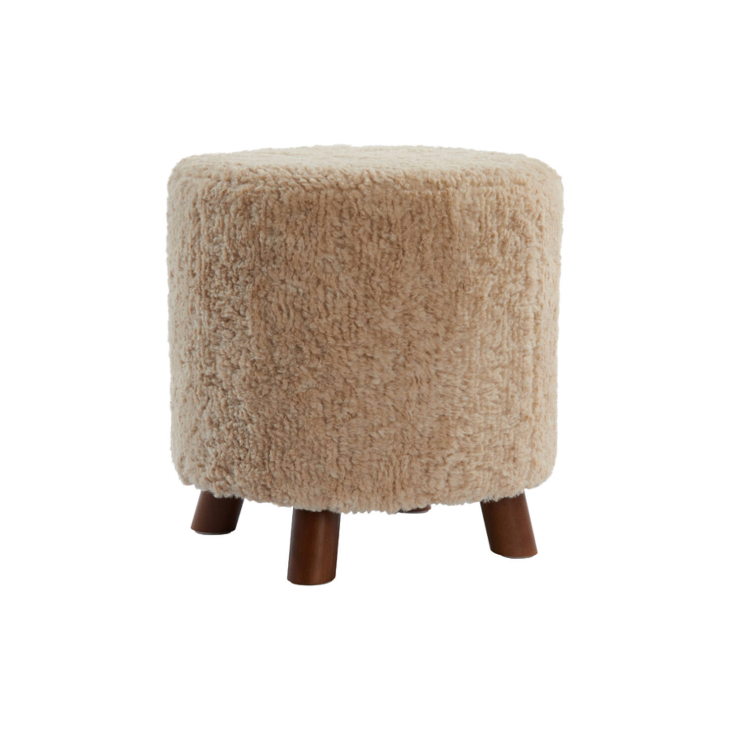 Pouf Ø40x40 cm POLLY beige+brown