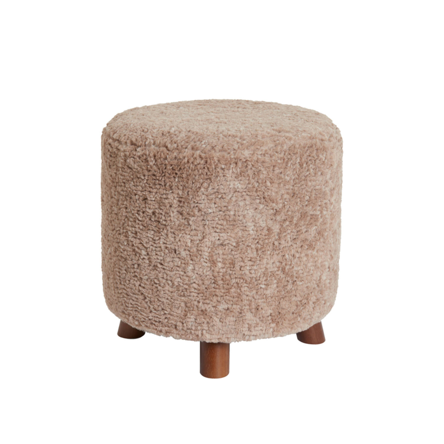 Pouf Ø40x40 cm POLLY brown-grey+brown