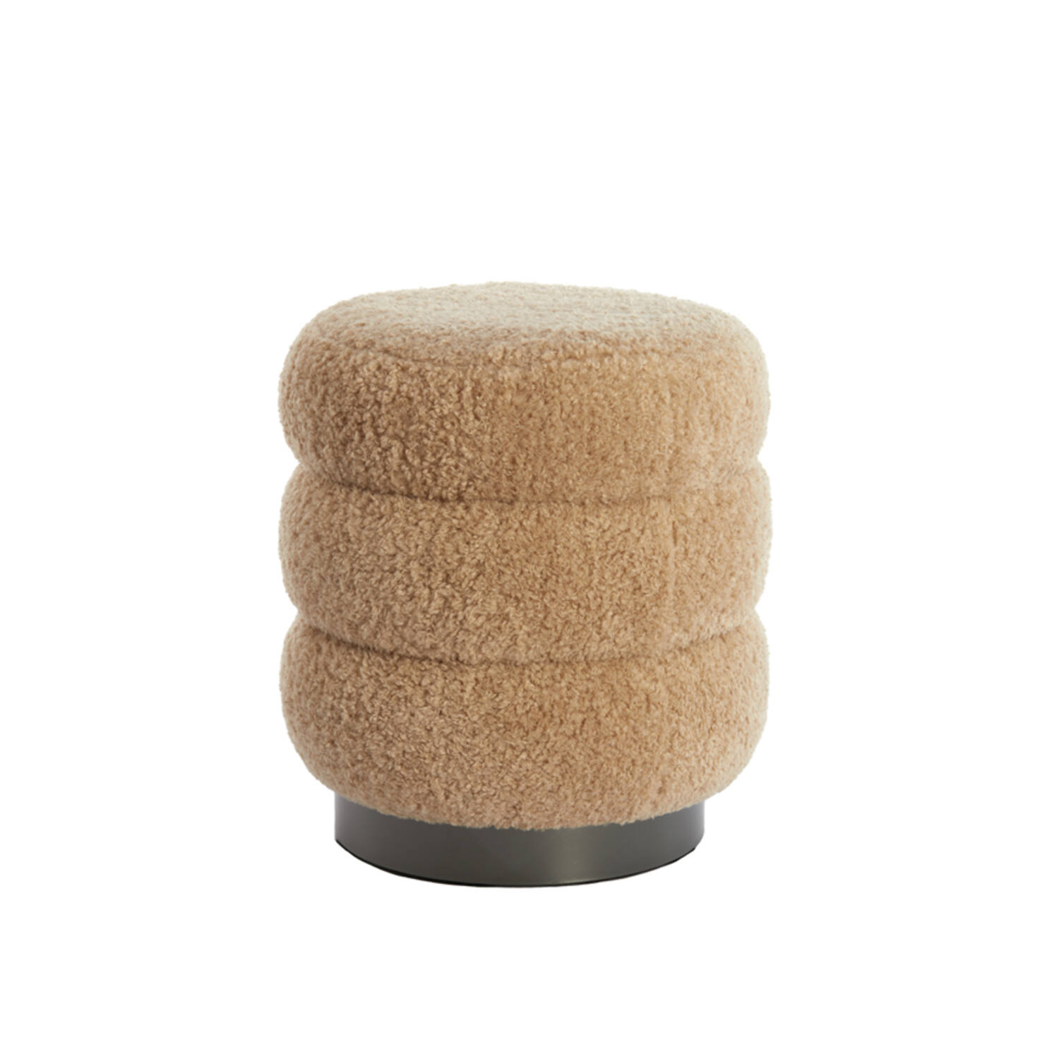 Pouf Ø40x45 cm JOBBI beige+matt black