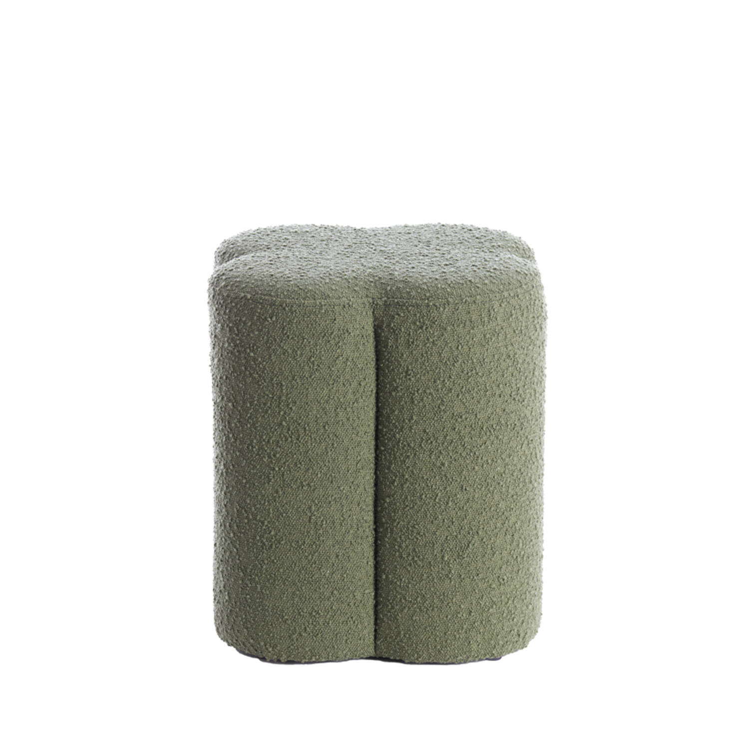 Pouf 38x38x45 cm NALANI bouclé dark green