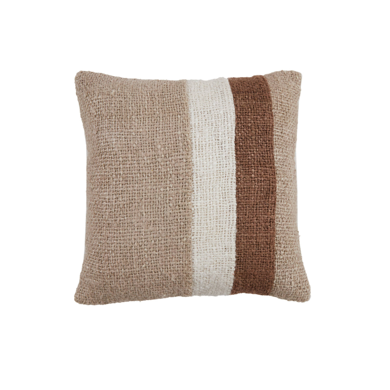 Cushion 45x45 cm SURREY beige+dark brown+white