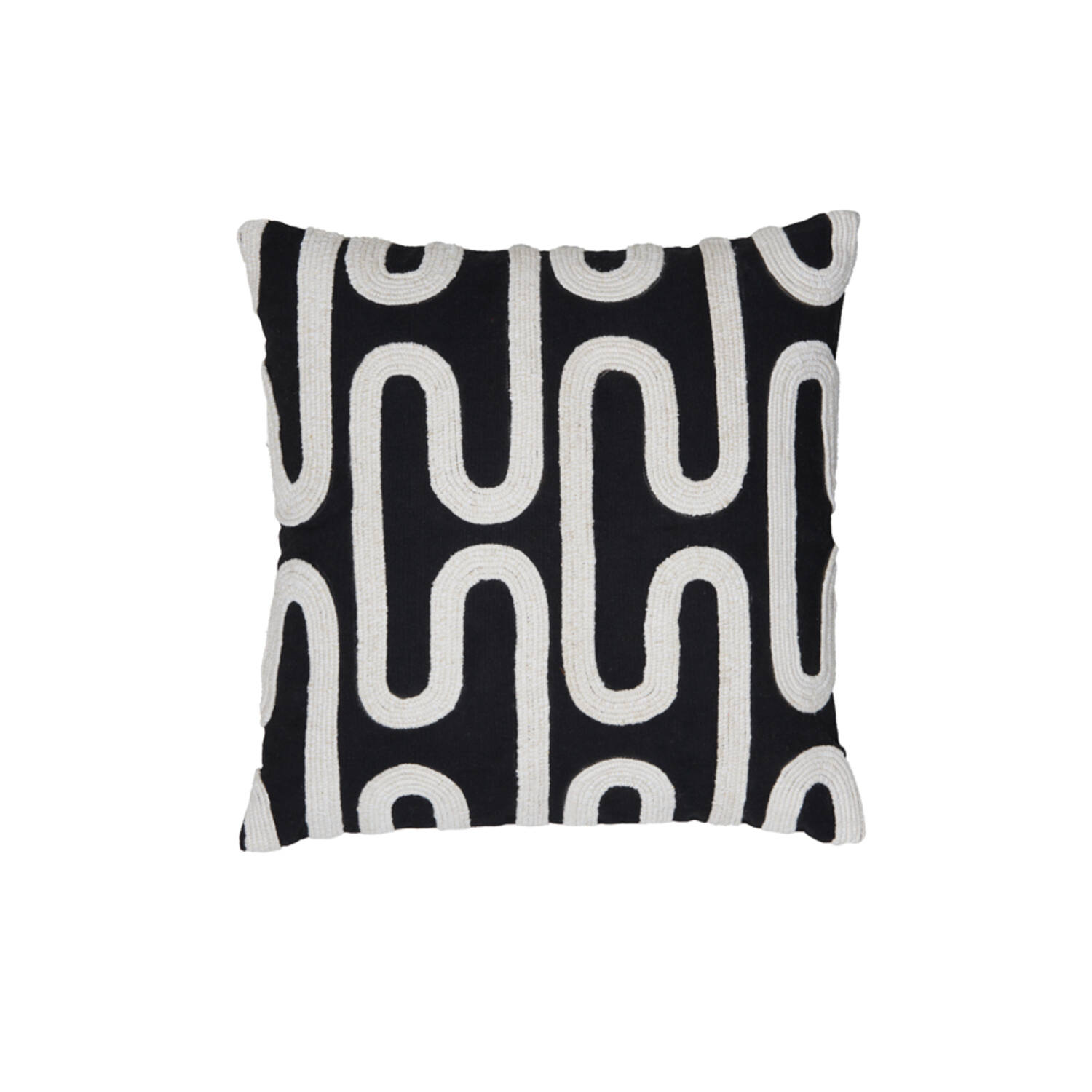 Cushion 45x45 cm OSHAWA black+beige