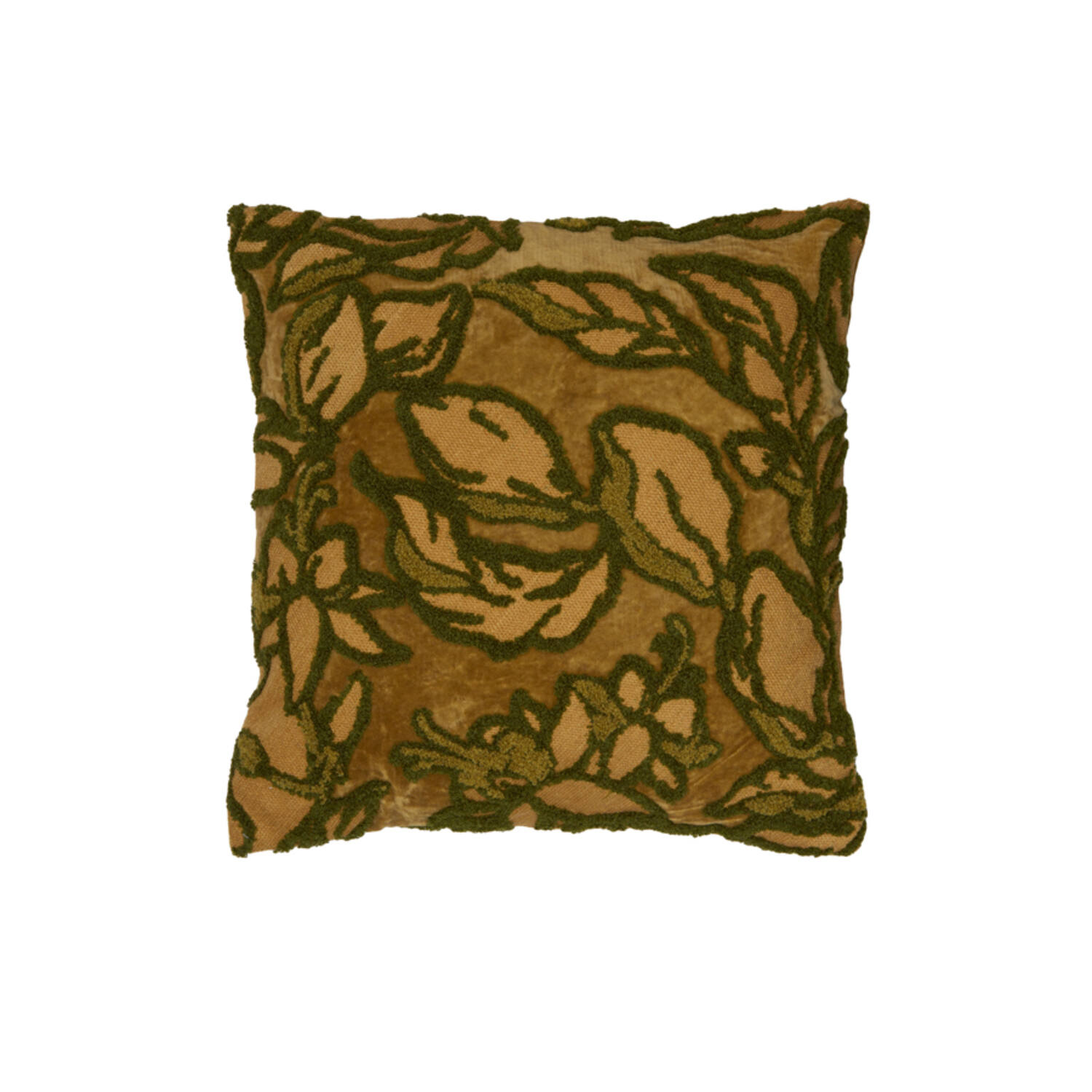 Cushion 45x45 cm CAVAZZO green+ocher yellow