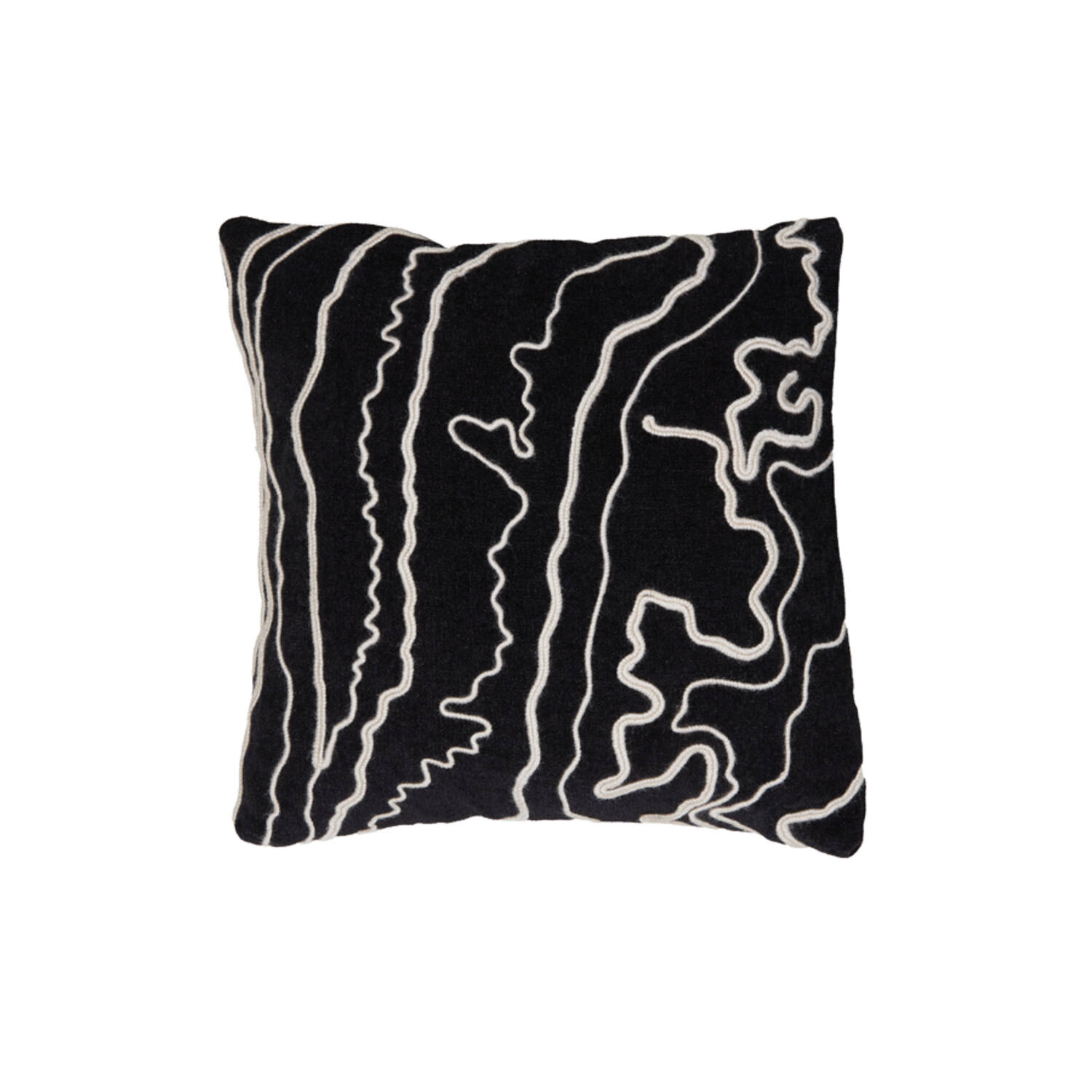 Cushion 45x45 cm CASTRO black+beige