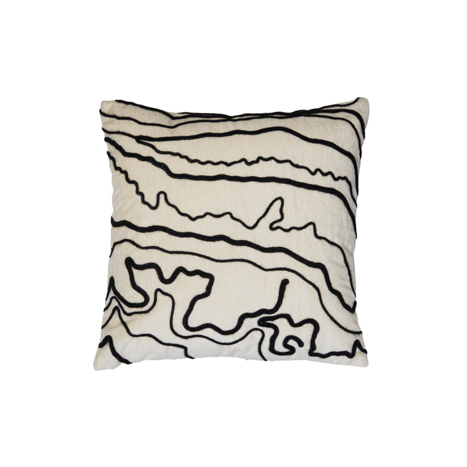 Cushion 45x45 cm CASTRO beige+black