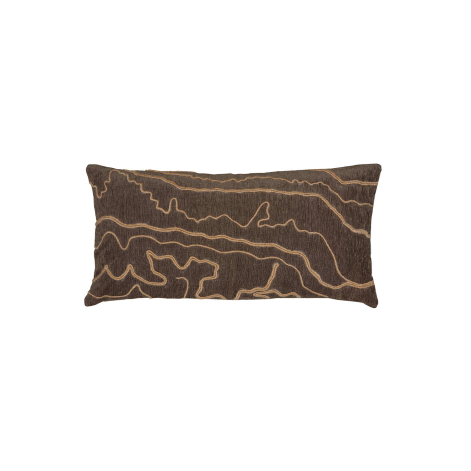 Cushion 60x30 cm CASTRO dark brown+sand