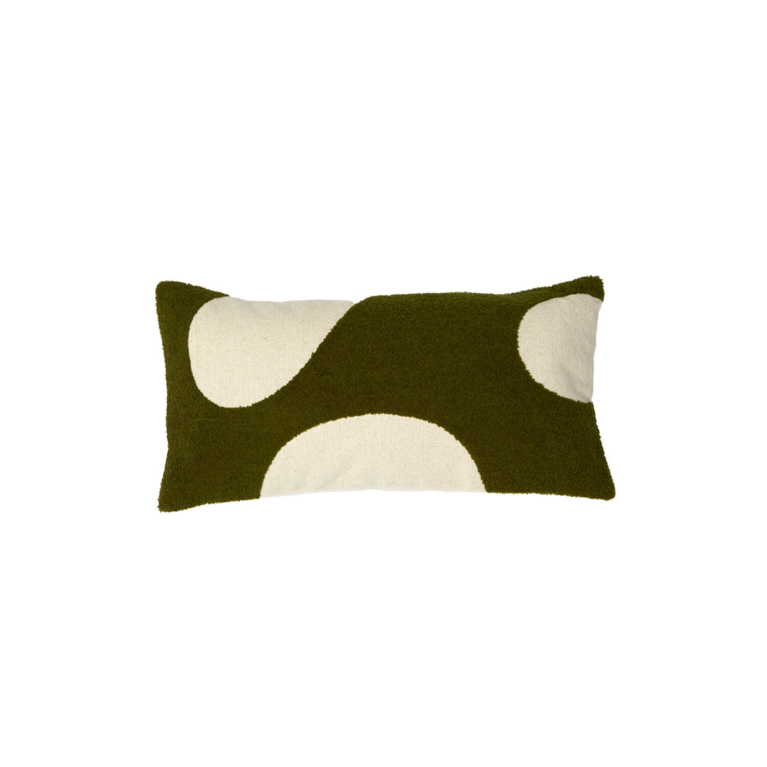 Cushion 60x30 cm CELLIO dark green+beige