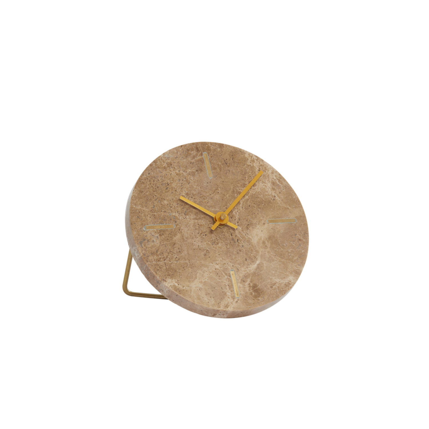 Clock Ø15 cm MORENO marble brown