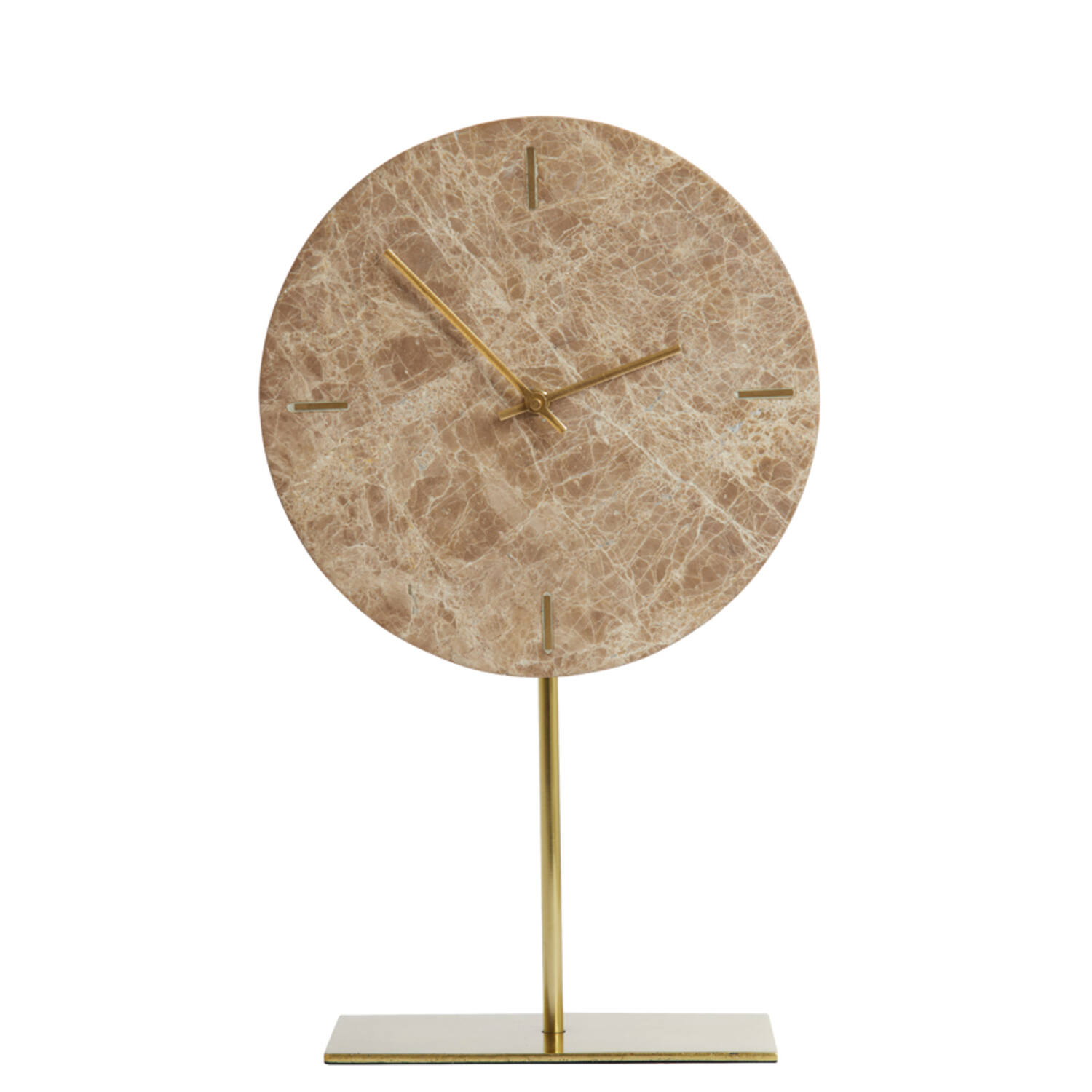 Clock on base 25,5x10x42,5 cm MORENO marble brown