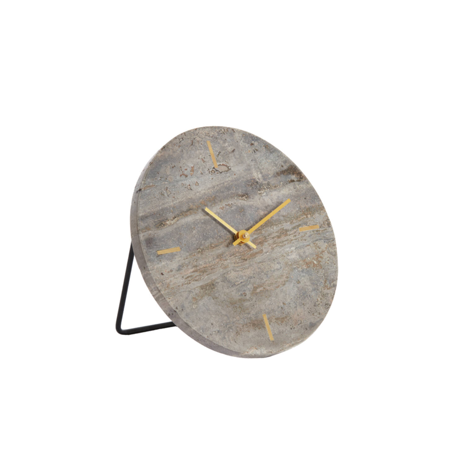 Clock Ø20 cm JENAY brown travertine