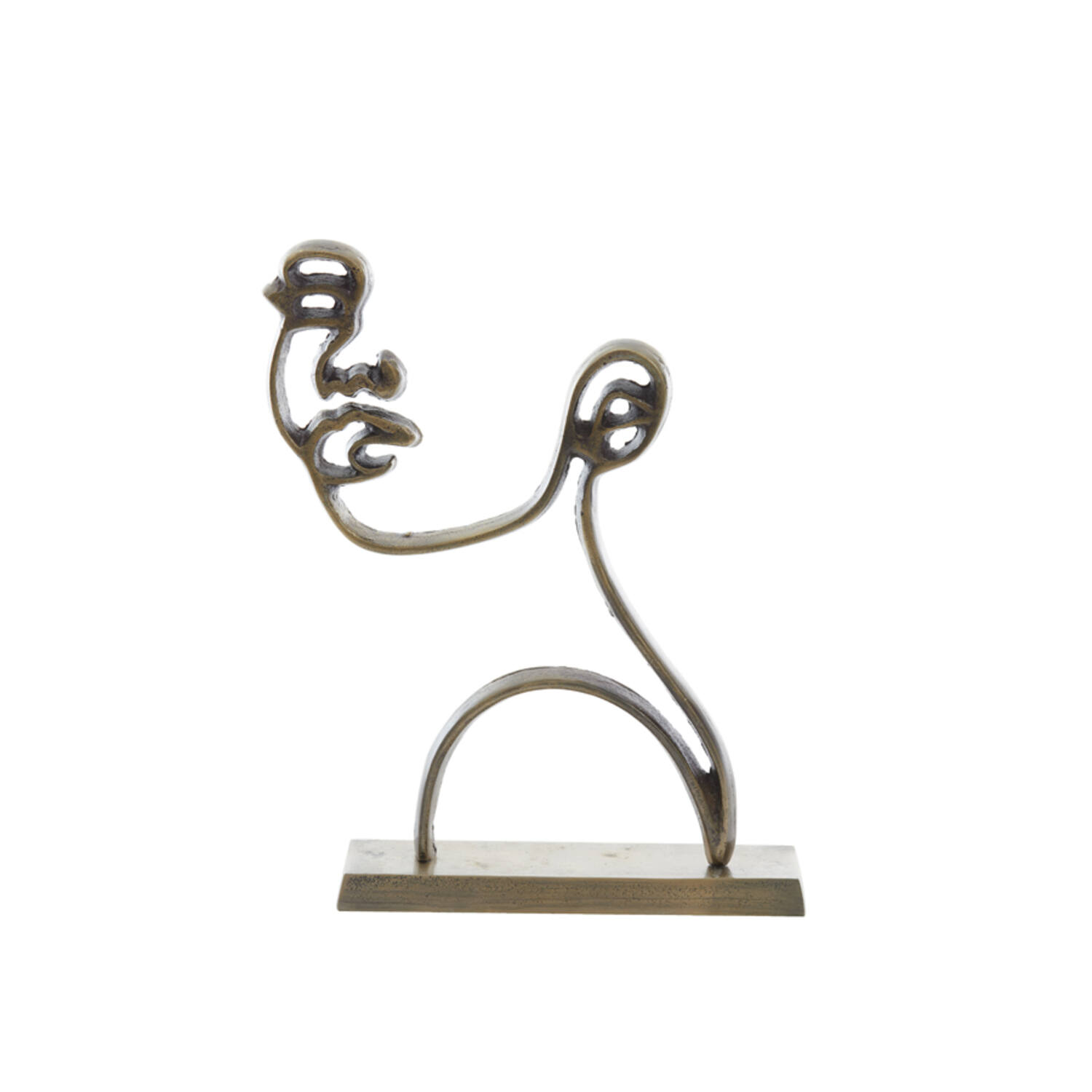 Ornament on base 28x8x38 cm FACE antique bronze