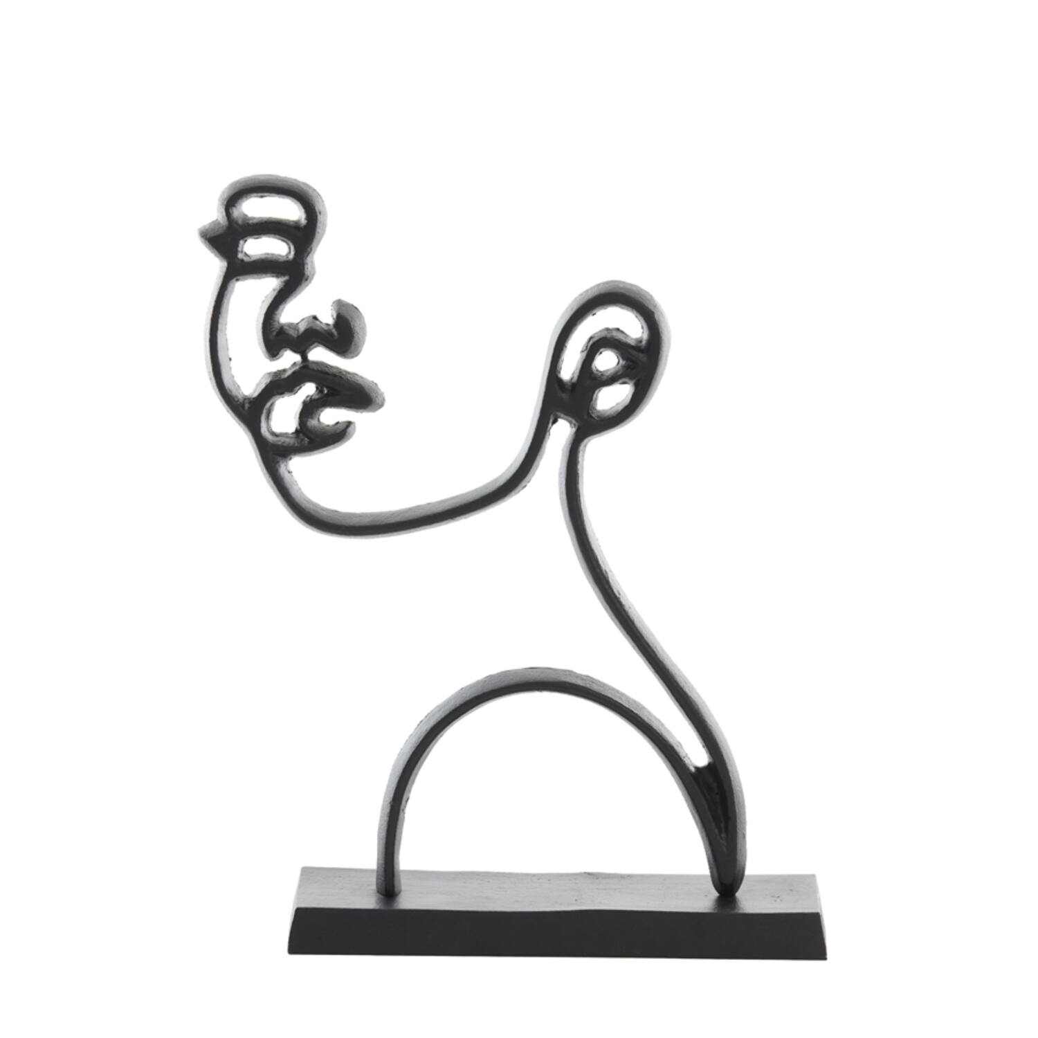 Ornament on base 33x8x48 cm FACE matt black