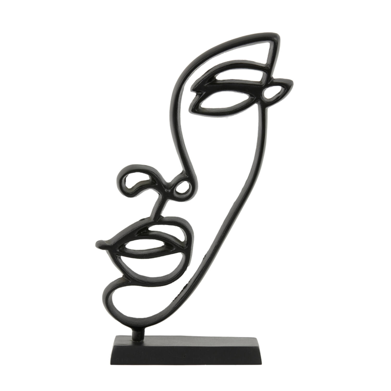 Ornament on base 21x8x40 cm FACE matt black