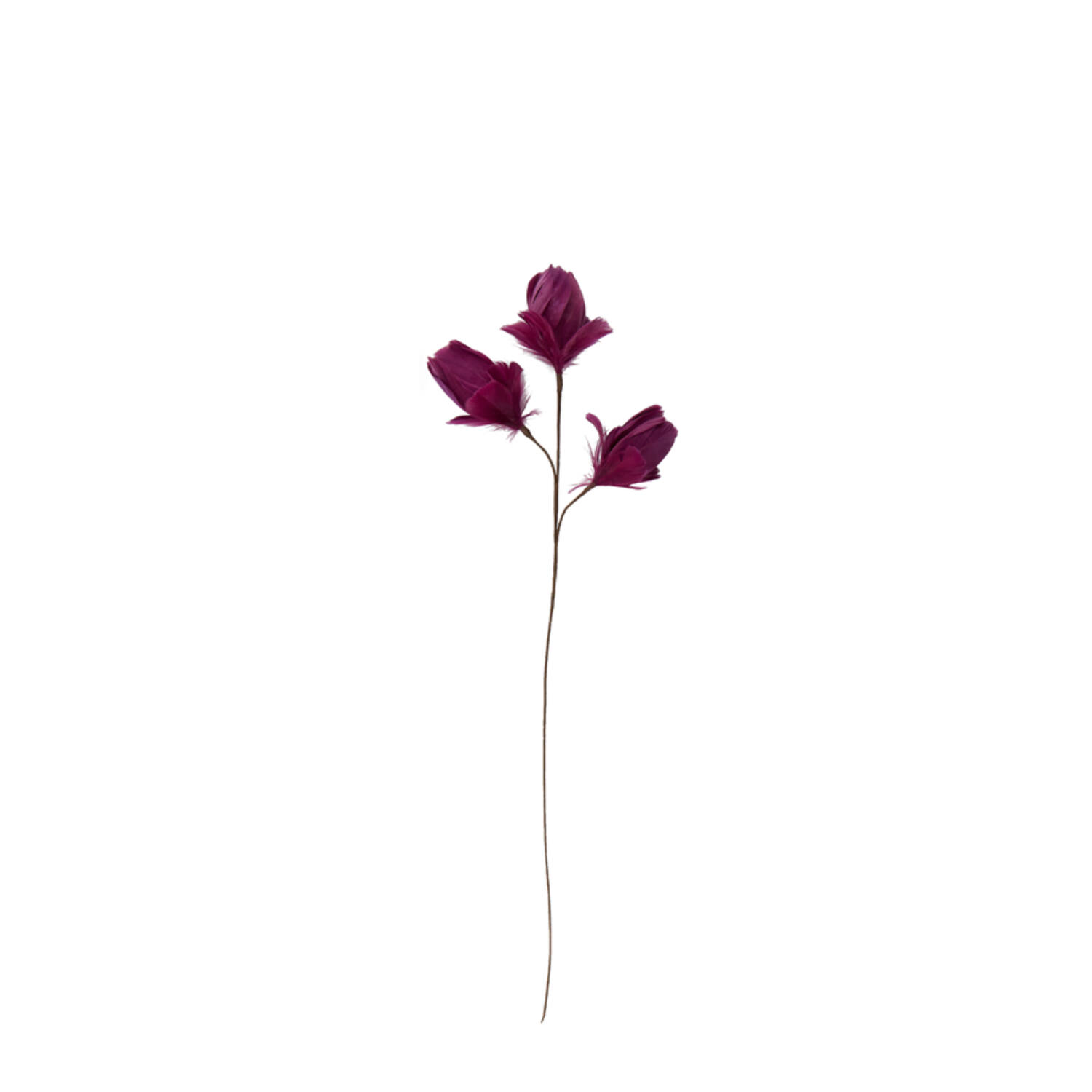 Ornament 3 flowers 70 cm TULIP red-purple