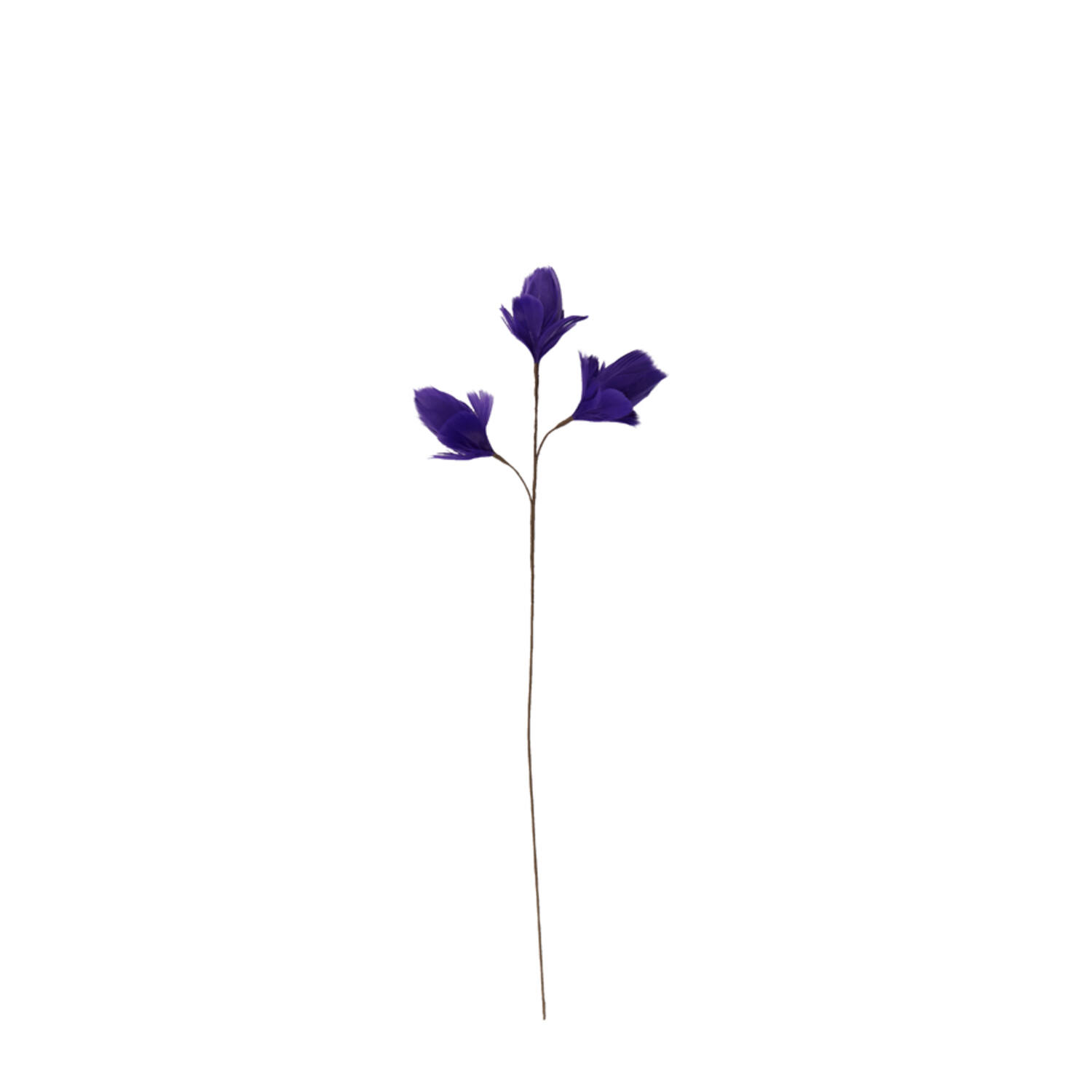 Ornament 3 flowers 70 cm TULIP dark purple