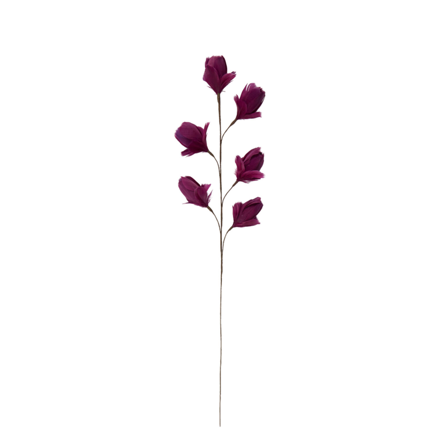 Ornament 6 flowers 90 cm TULIP red-purple
