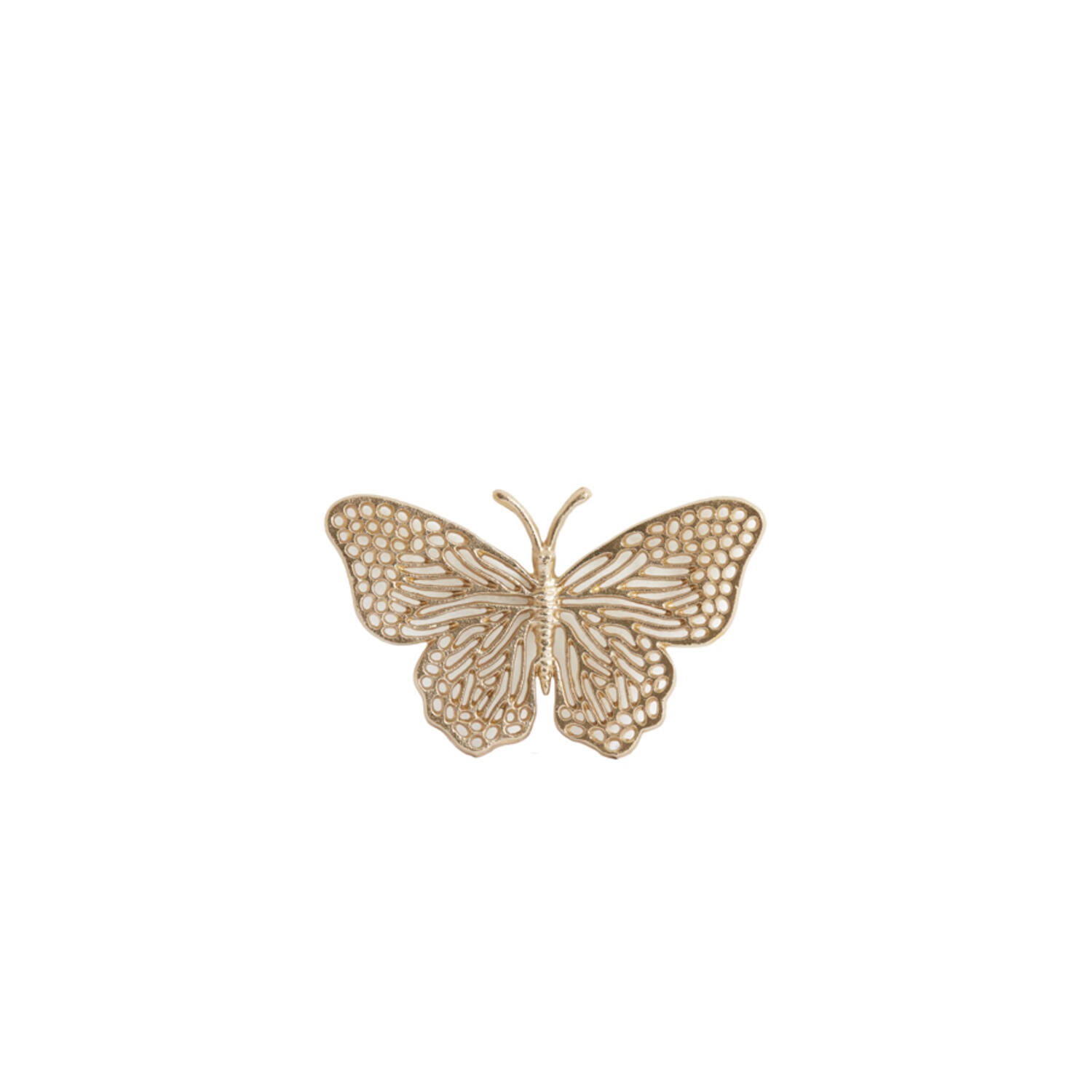 Ornament 26x16x3 cm BUTTERFLY shiny gold