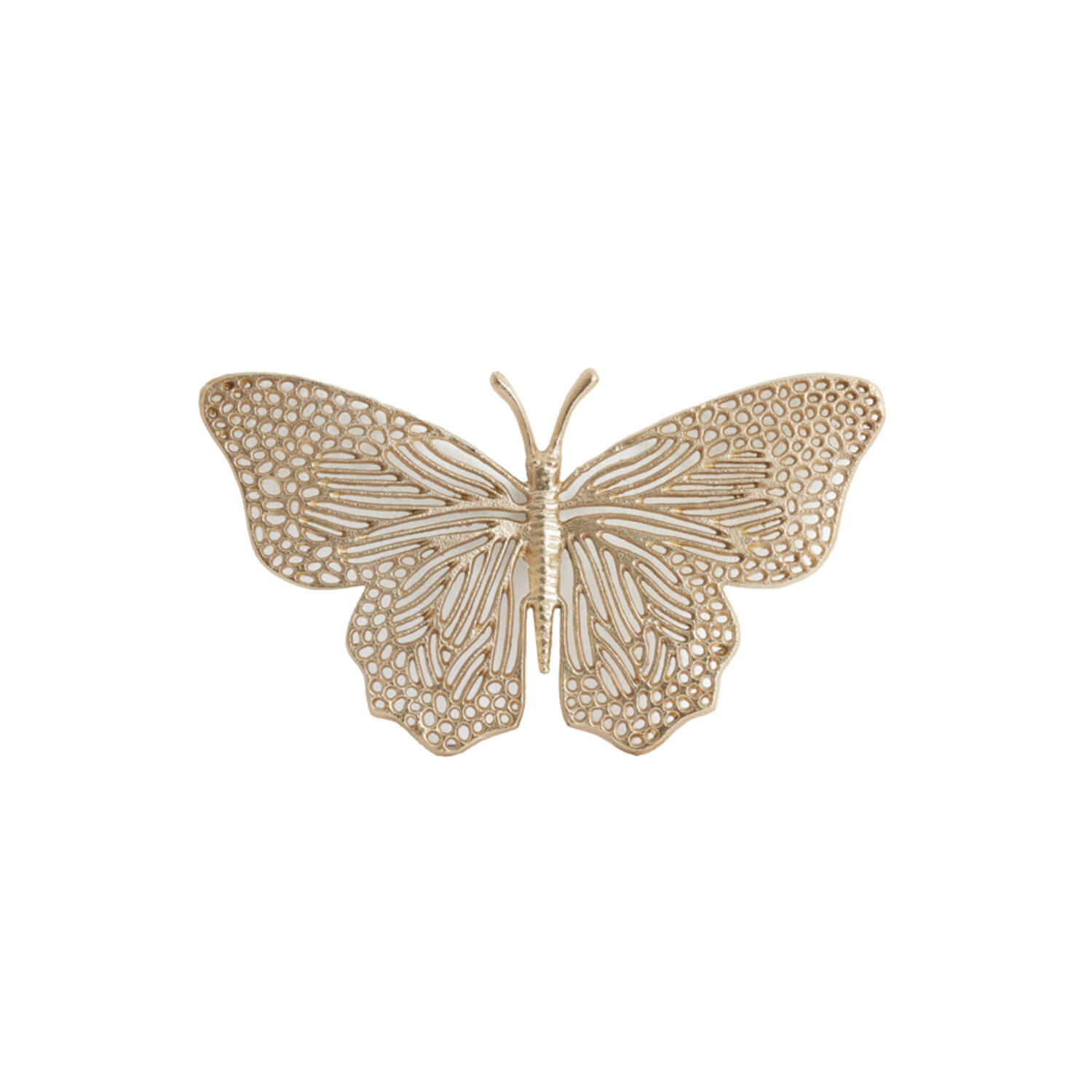 Ornament 41x23x4 cm BUTTERFLY shiny gold