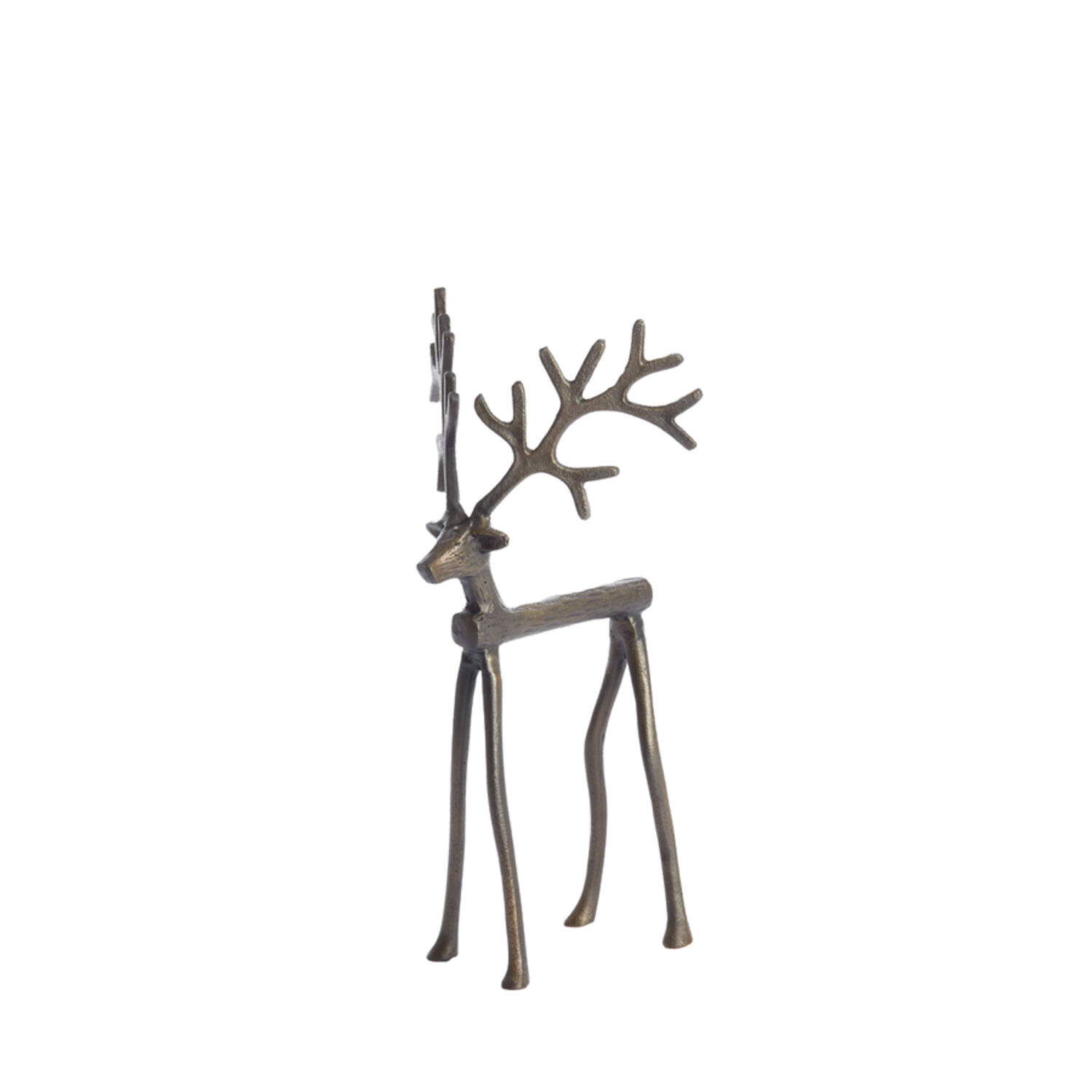 Ornament 17x20,5x36 cm REINDEER dark bronze