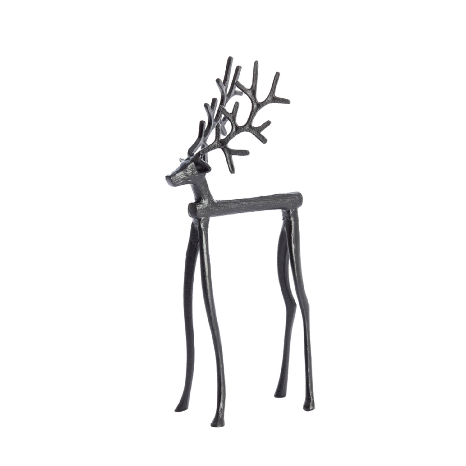 Ornament 20,5x13x47 cm REINDEER matt black