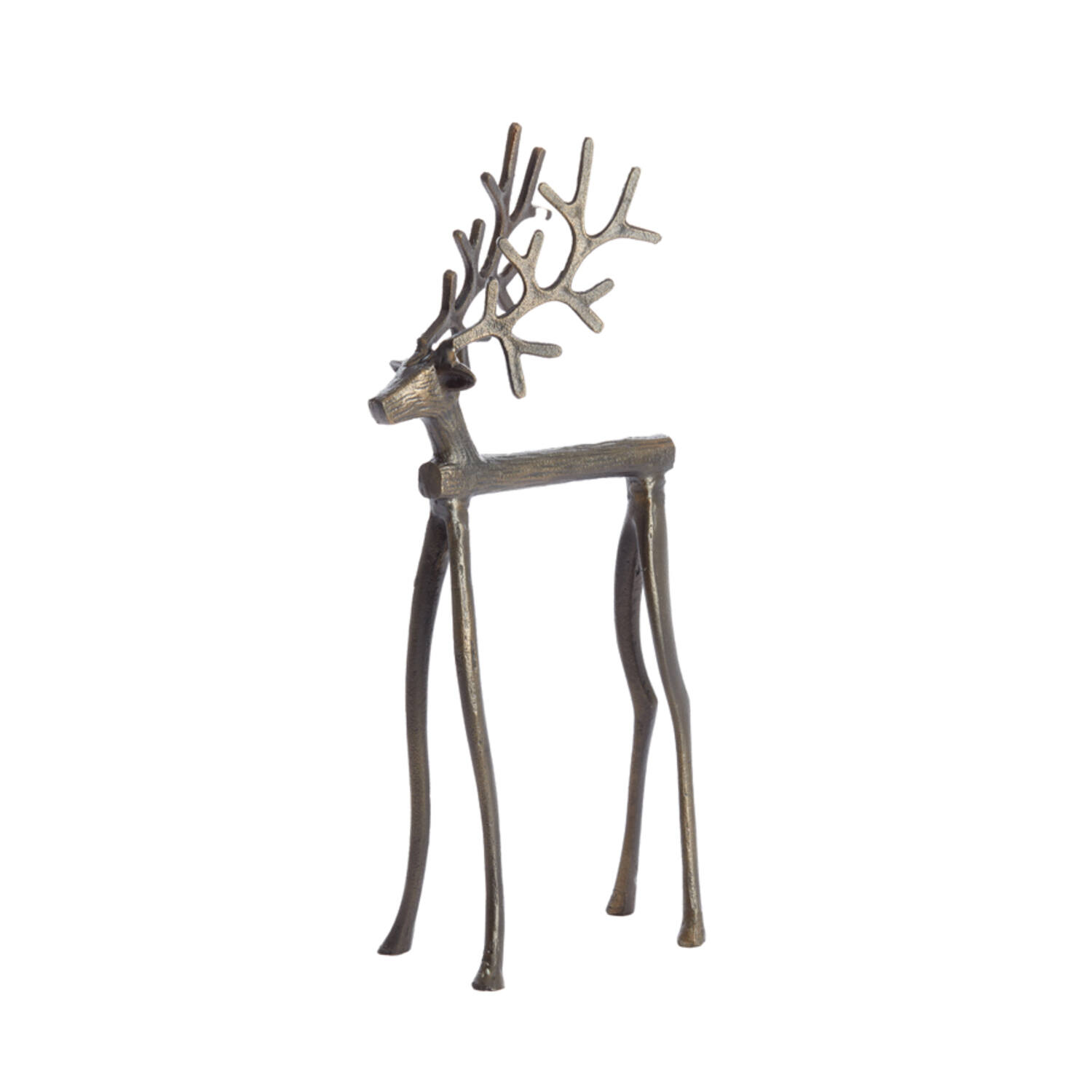 Ornament 20,5x13x47 cm REINDEER dark bronze